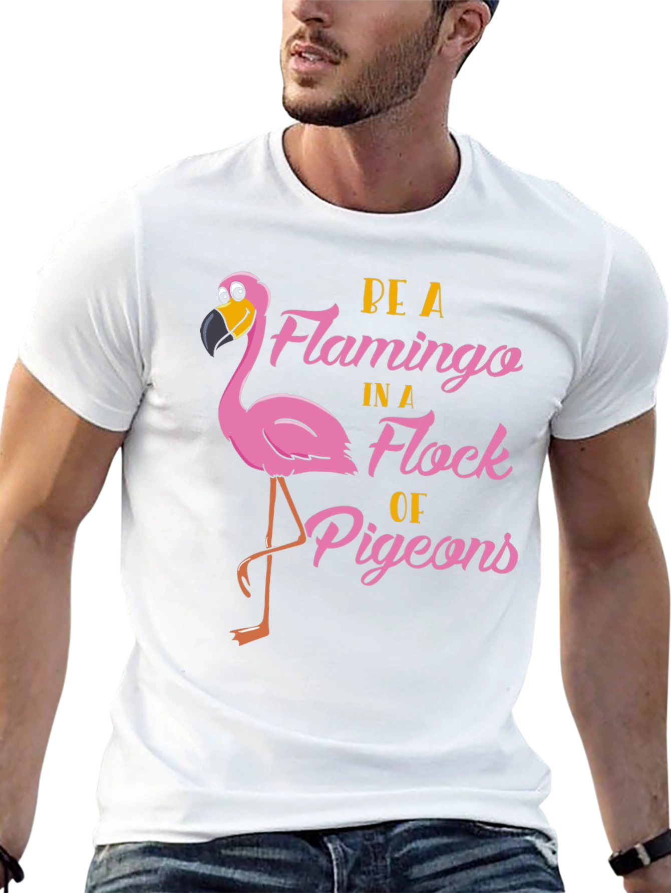 Black Be a Flamingo T-Shirt view 13