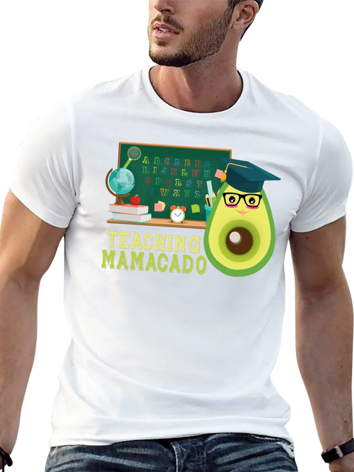 Black Teaching Mamacado T-Shirt view 13