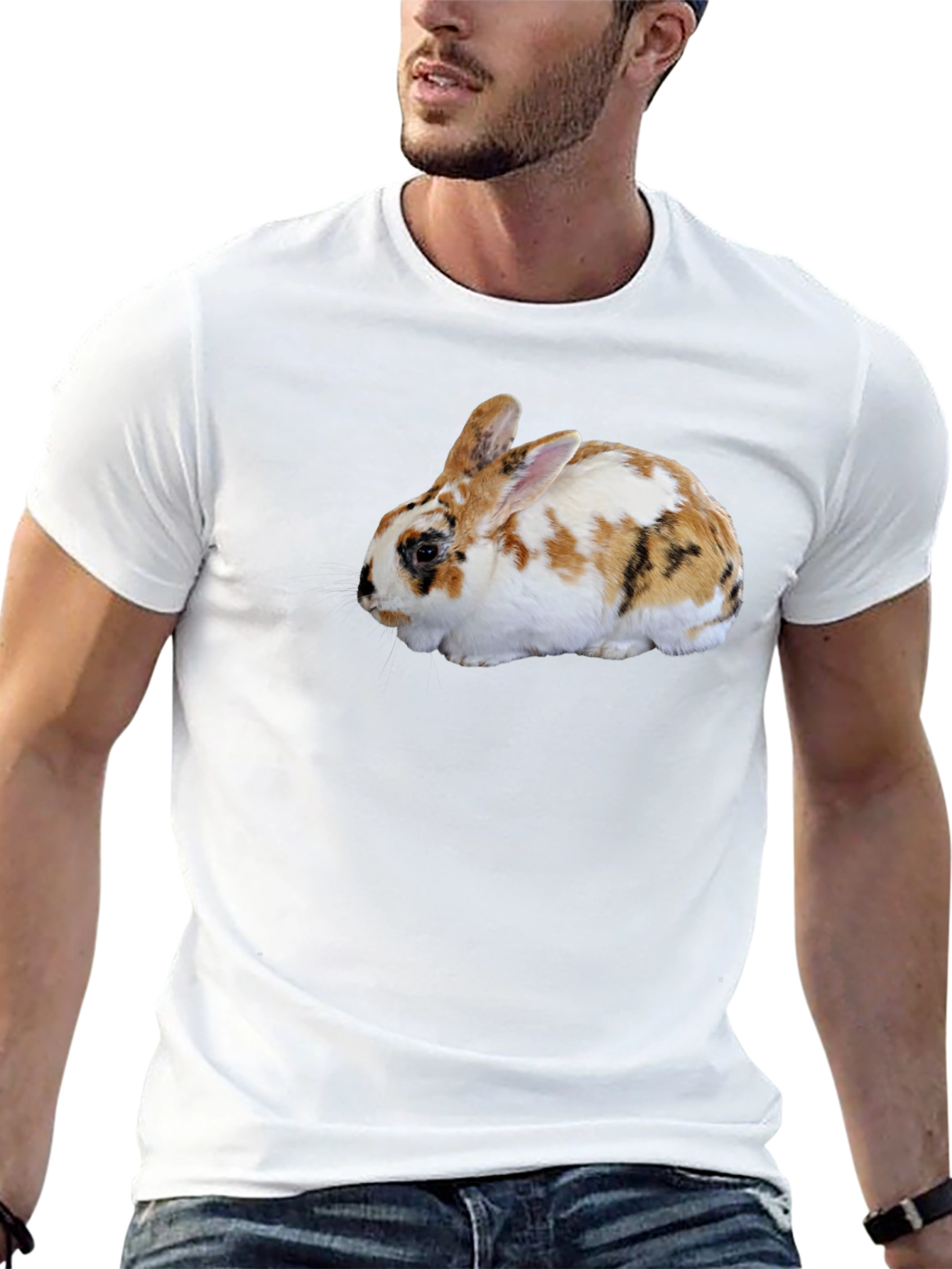 Black Rabbit Graphic Tee - Cute Pet T-Shirt view 13