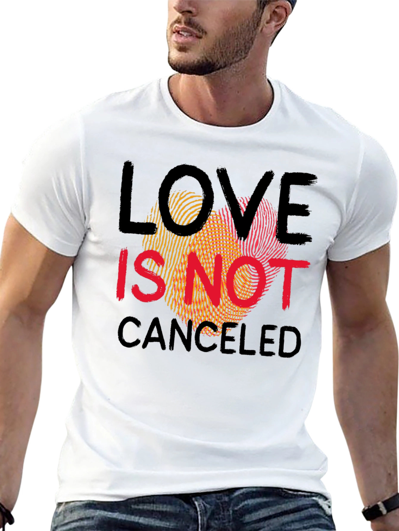 Black Love Is Not Canceled Graphic Tee - Black Crew Neck view 13