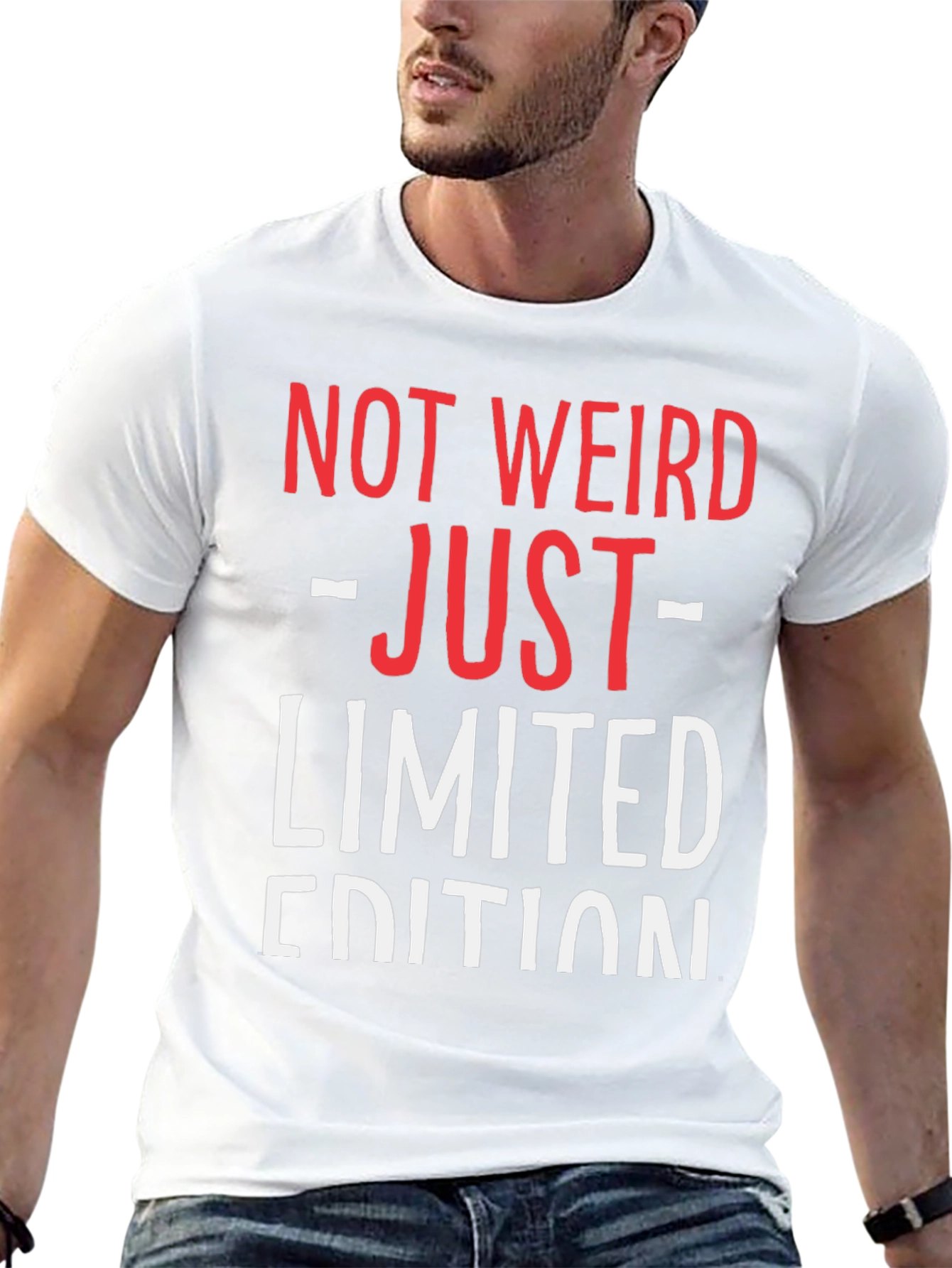 Black Not Weird Just Limited Edition Funny Graphic T-Shirt view 13