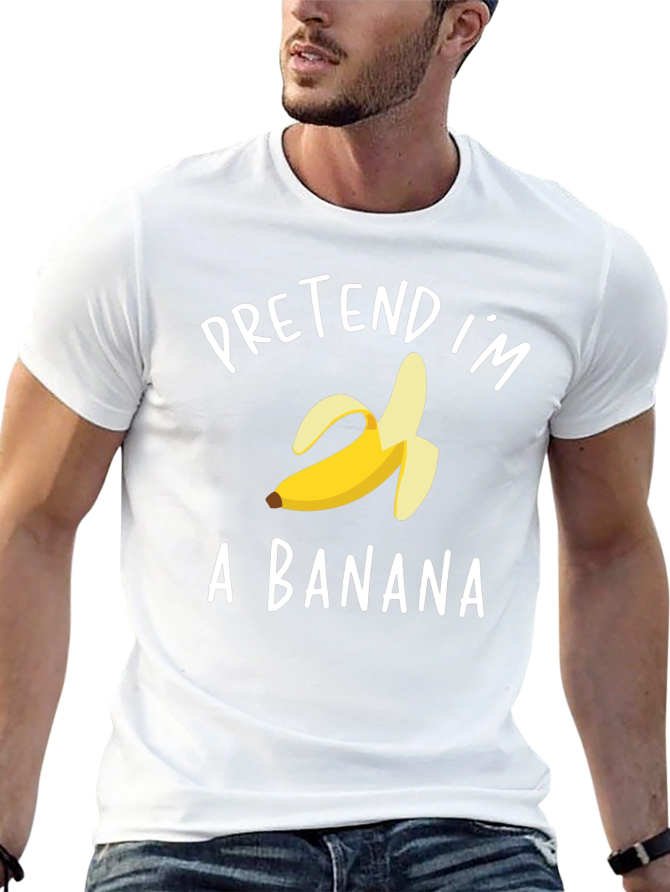 Black Pretend I'm a Banana Graphic T-Shirt view 13