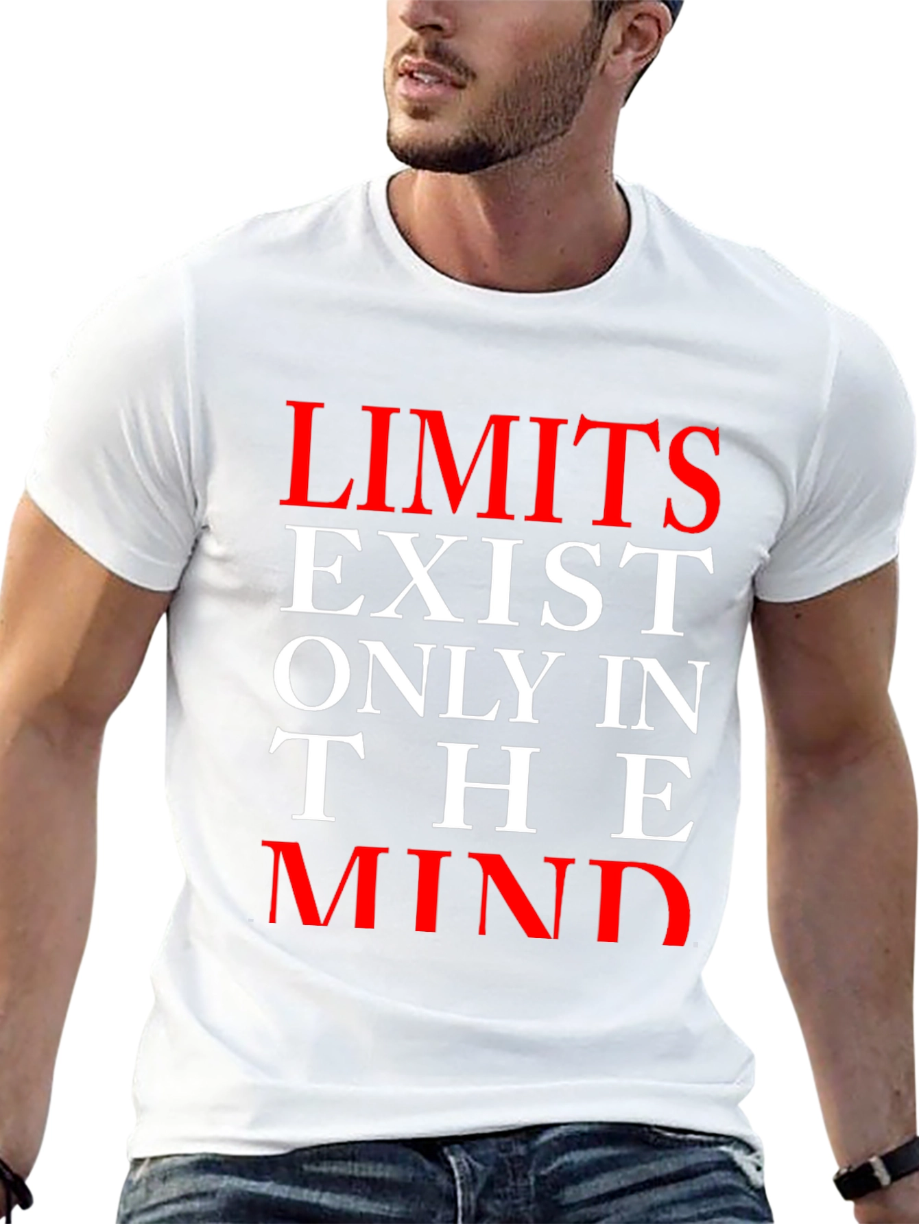 Black Limits Exist Only In The Mind Graphic T-Shirt view 13