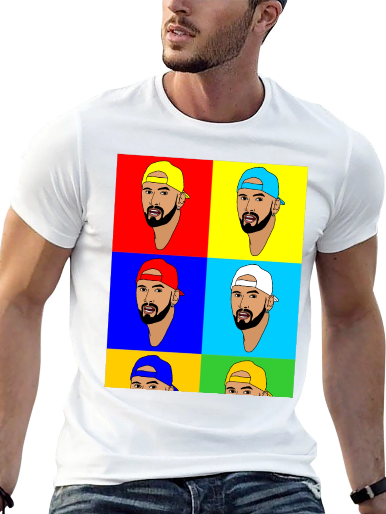 Black Pop Art Graphic Tee - Trendy & Unique Design view 13