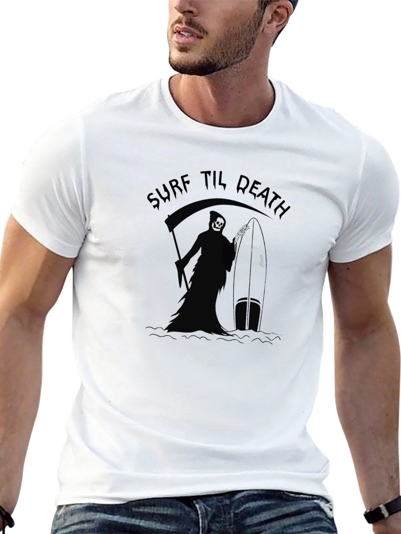 Black Surf Til Death Black T-Shirt view 13