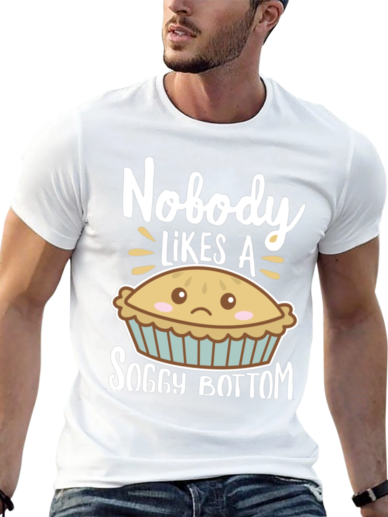 Black Nobody Likes a Soggy Bottom Funny T-Shirt view 13