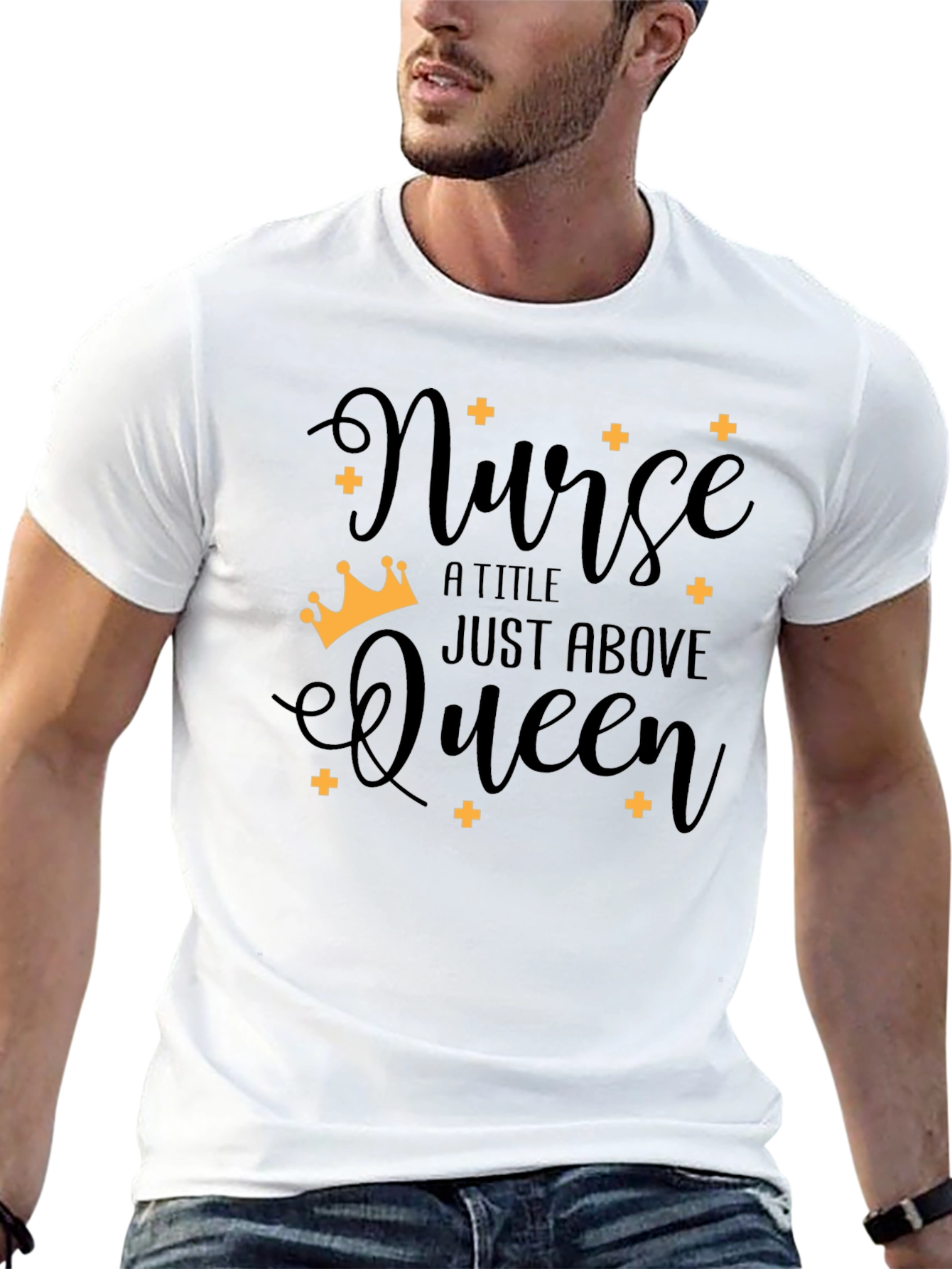 Black Nurse Queen Black T-Shirt view 13