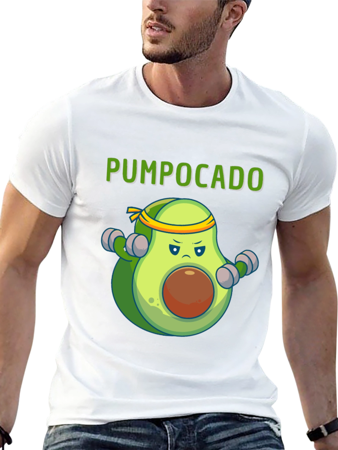 Black Pumpocado Gym Humor Tee - Black view 13