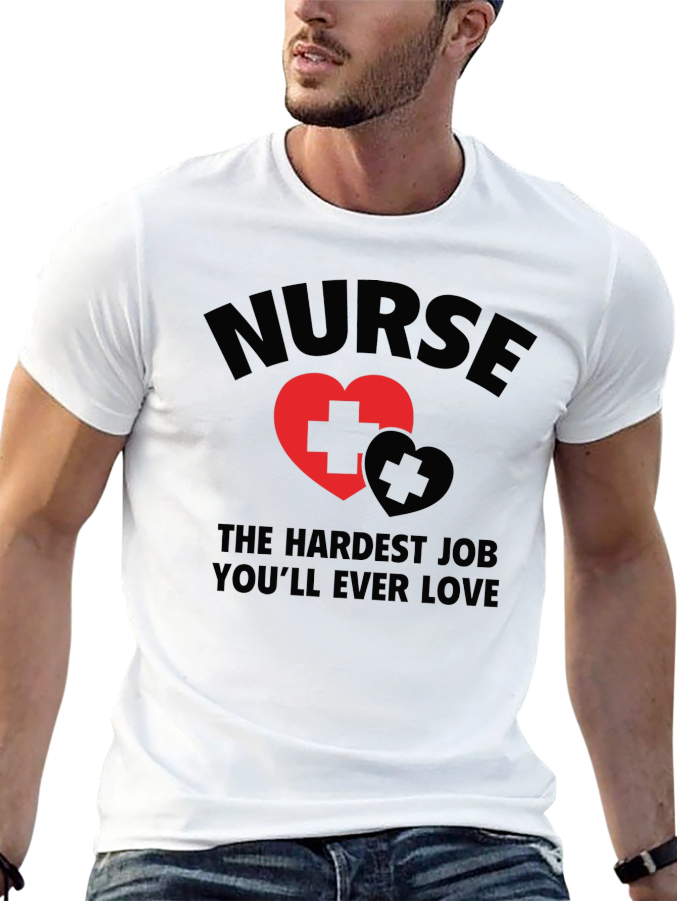 Black Nurse Hardest Job Love T-Shirt view 13