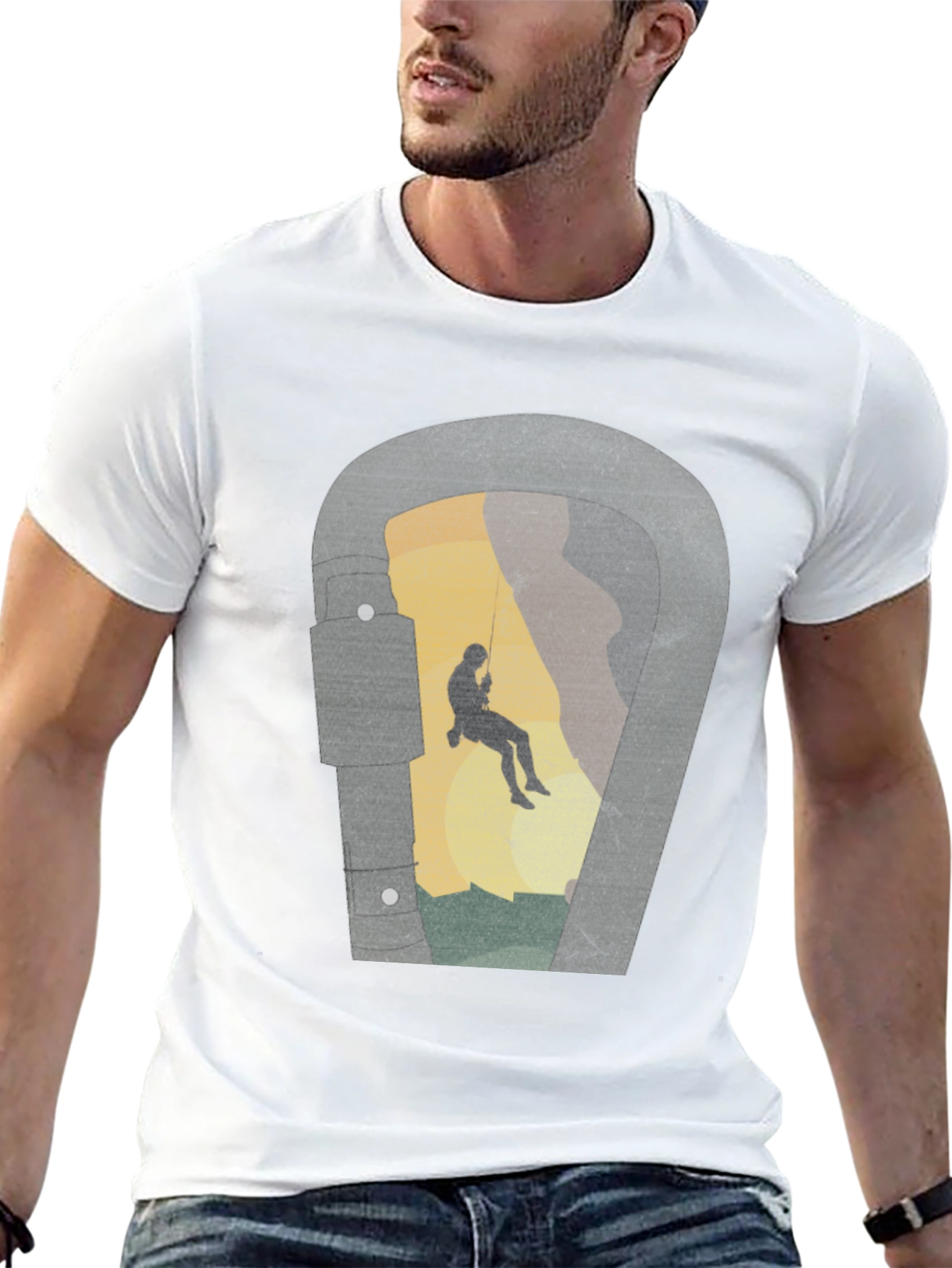 Black Climbing Carabiner Graphic Tee view 13
