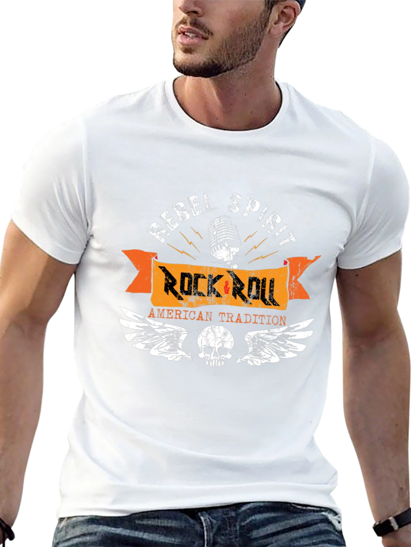 Black Rebel Spirit Rock & Roll Black T-Shirt view 13
