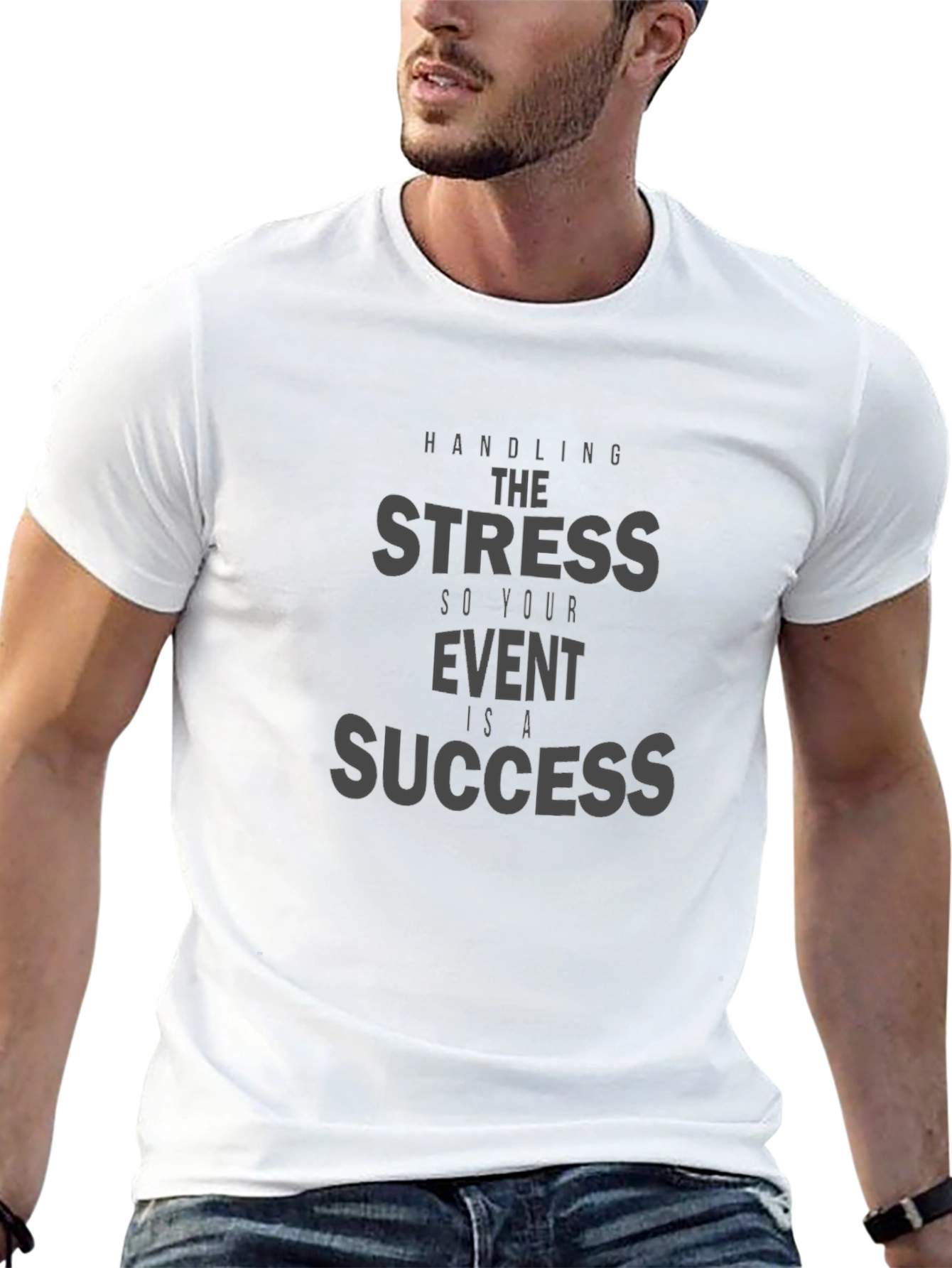 Black Handling The Stress Event T-Shirt view 13