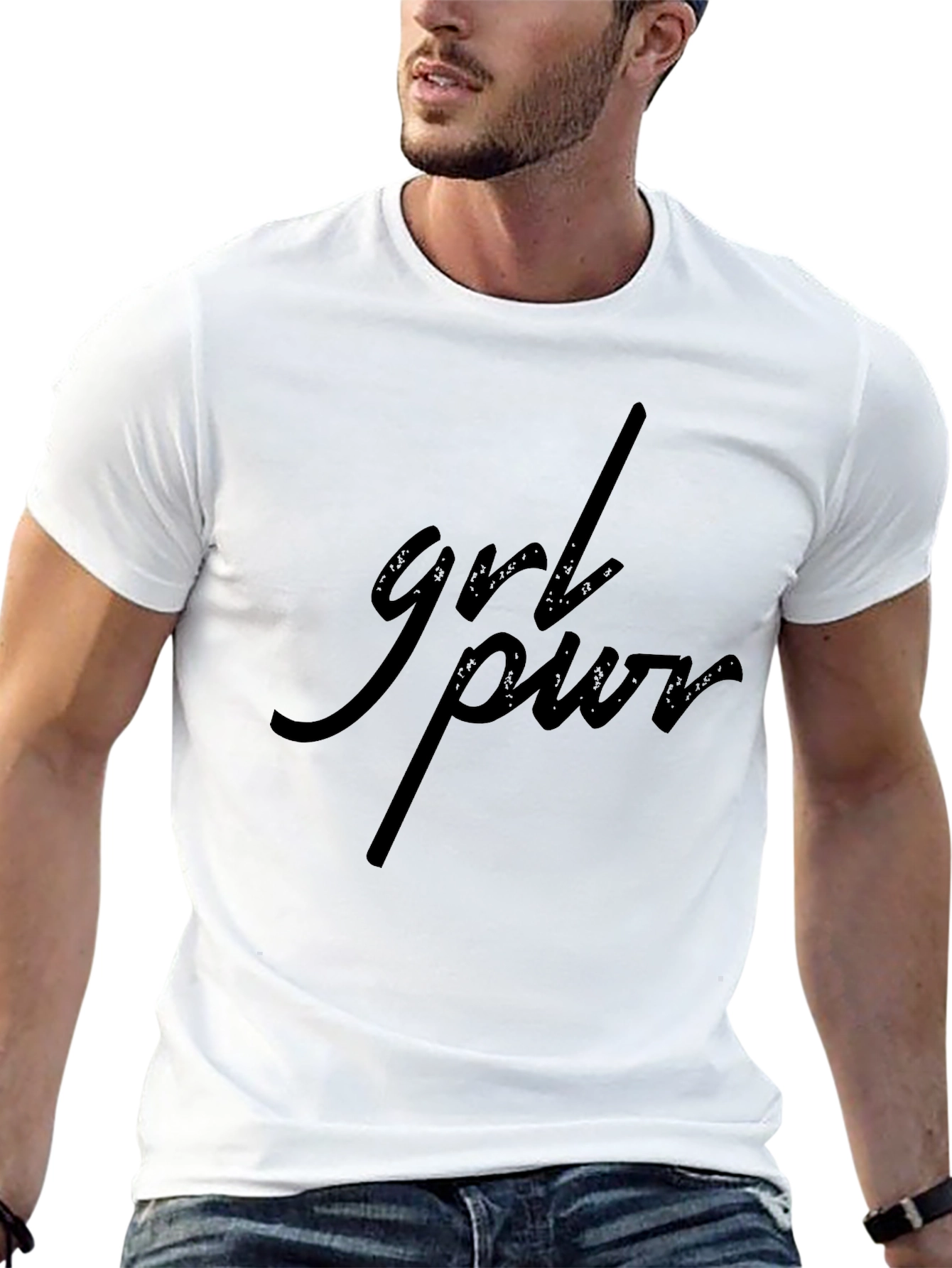Black Grl Pwr Black Graphic T-Shirt view 13