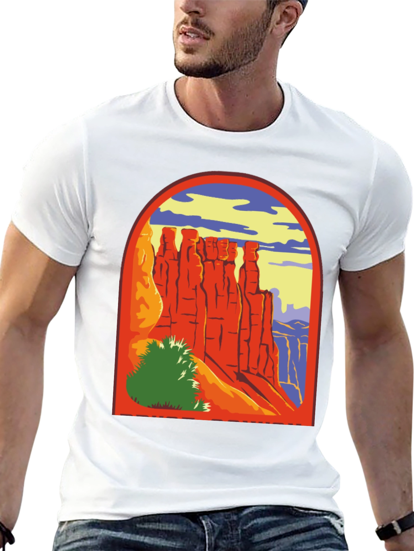 Black Desert Landscape Graphic T-Shirt view 13