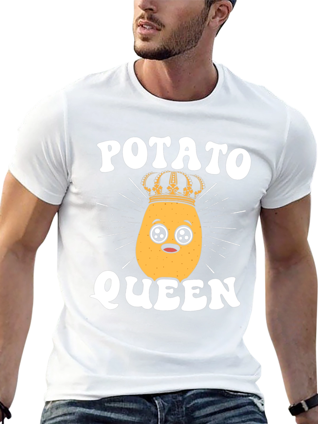 Black Potato Queen T-Shirt - Cute Kawaii Funny view 13