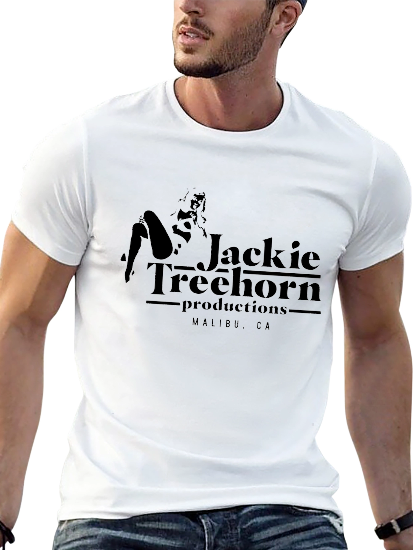 Black Jackie Treehorn Productions Black T-Shirt view 13