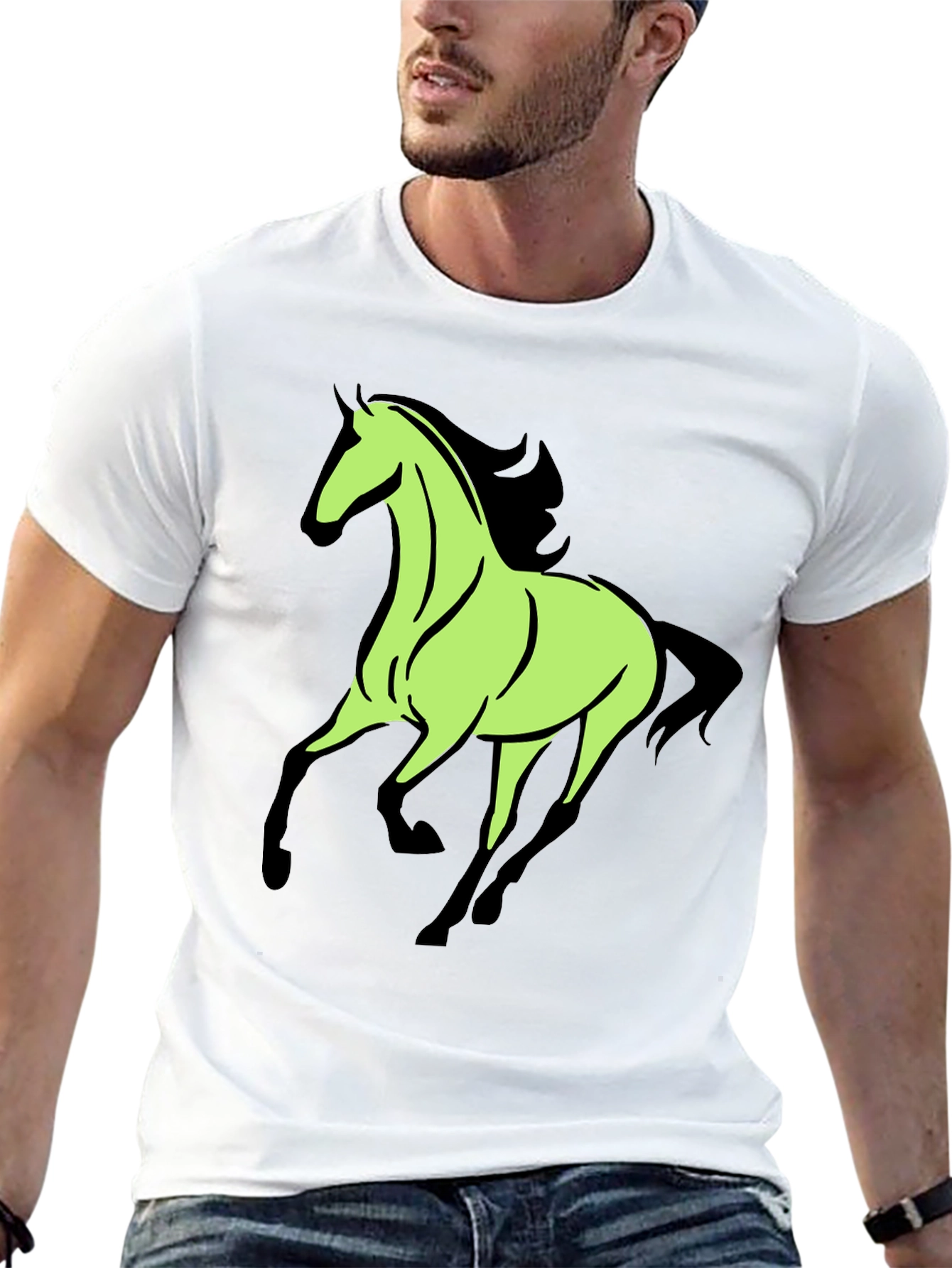 Black Horse Graphic Tee - Black view 13