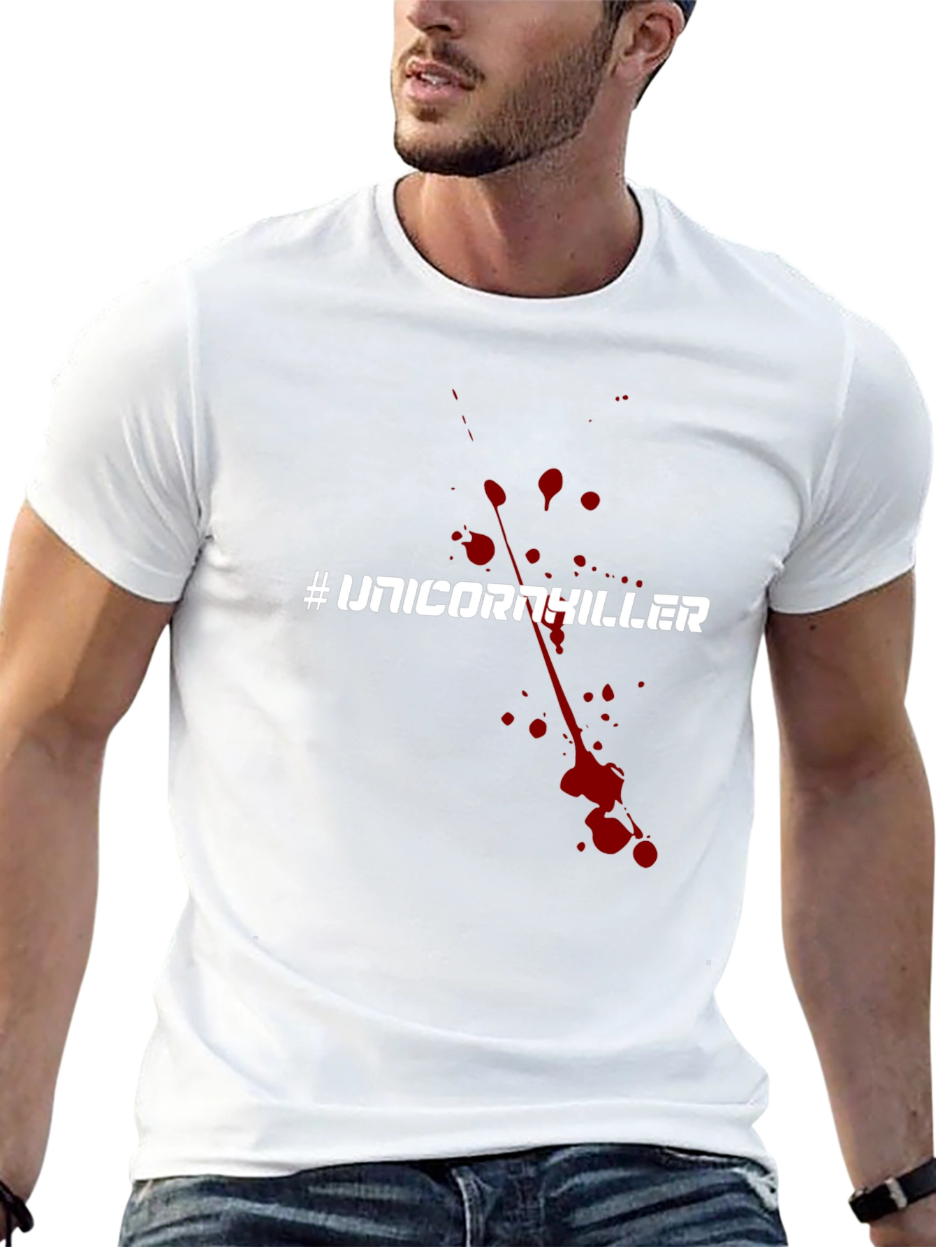 Black Unicorn Killer T-Shirt - Bold Graphic Tee view 13