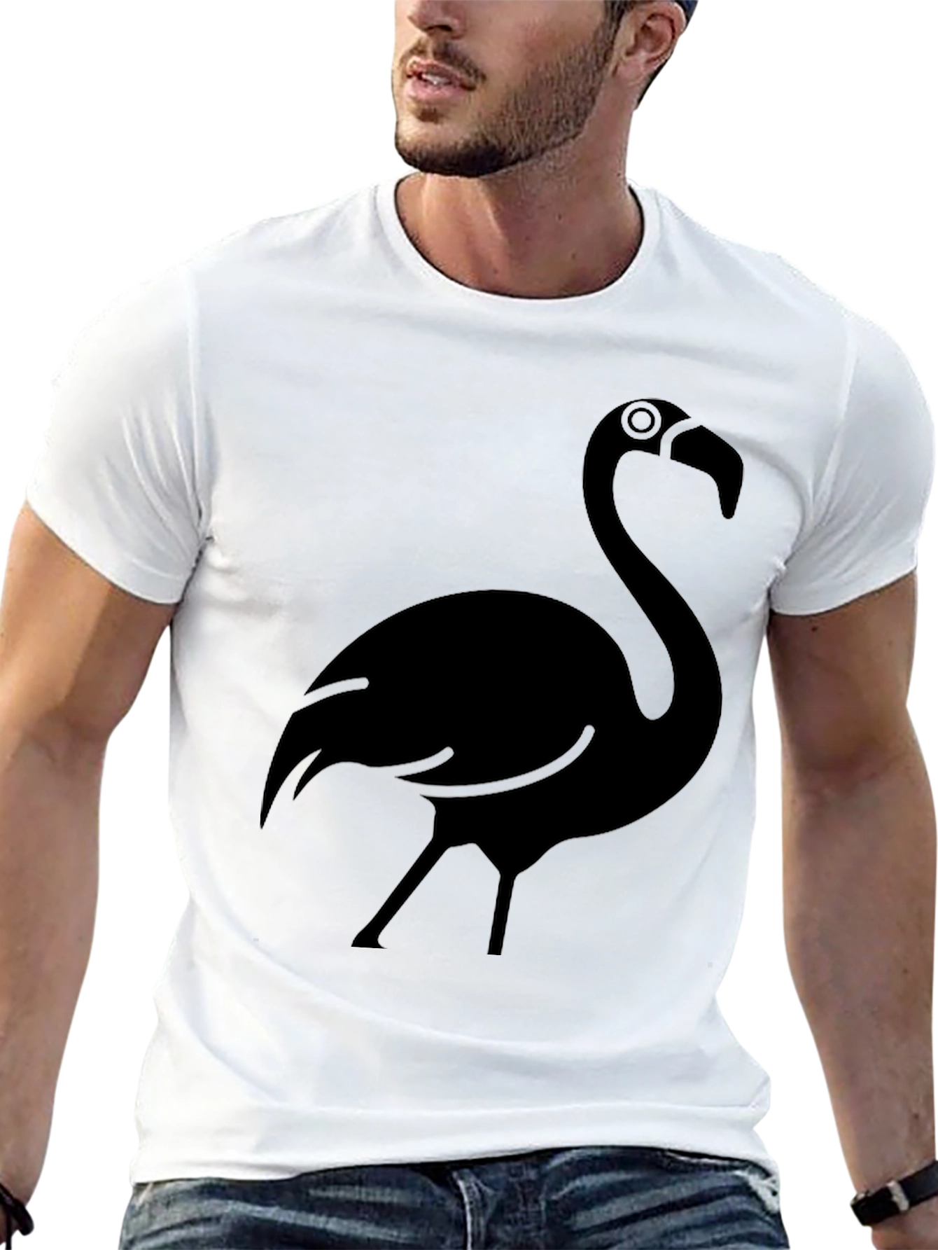 Black Black Flamingo Graphic Tee - Casual Style view 13