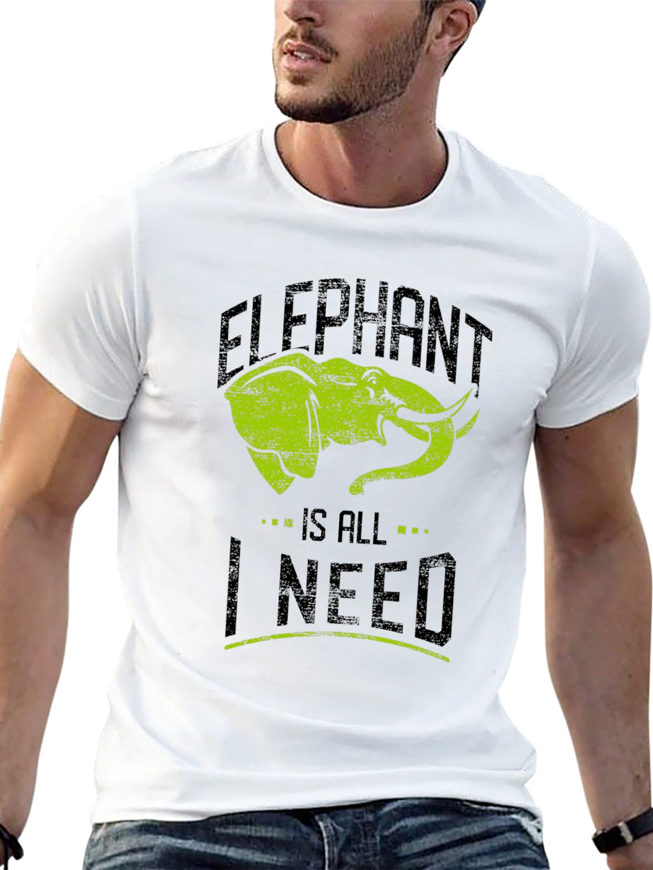 Black Elephant Is All I Need Graphic T-Shirt view 13