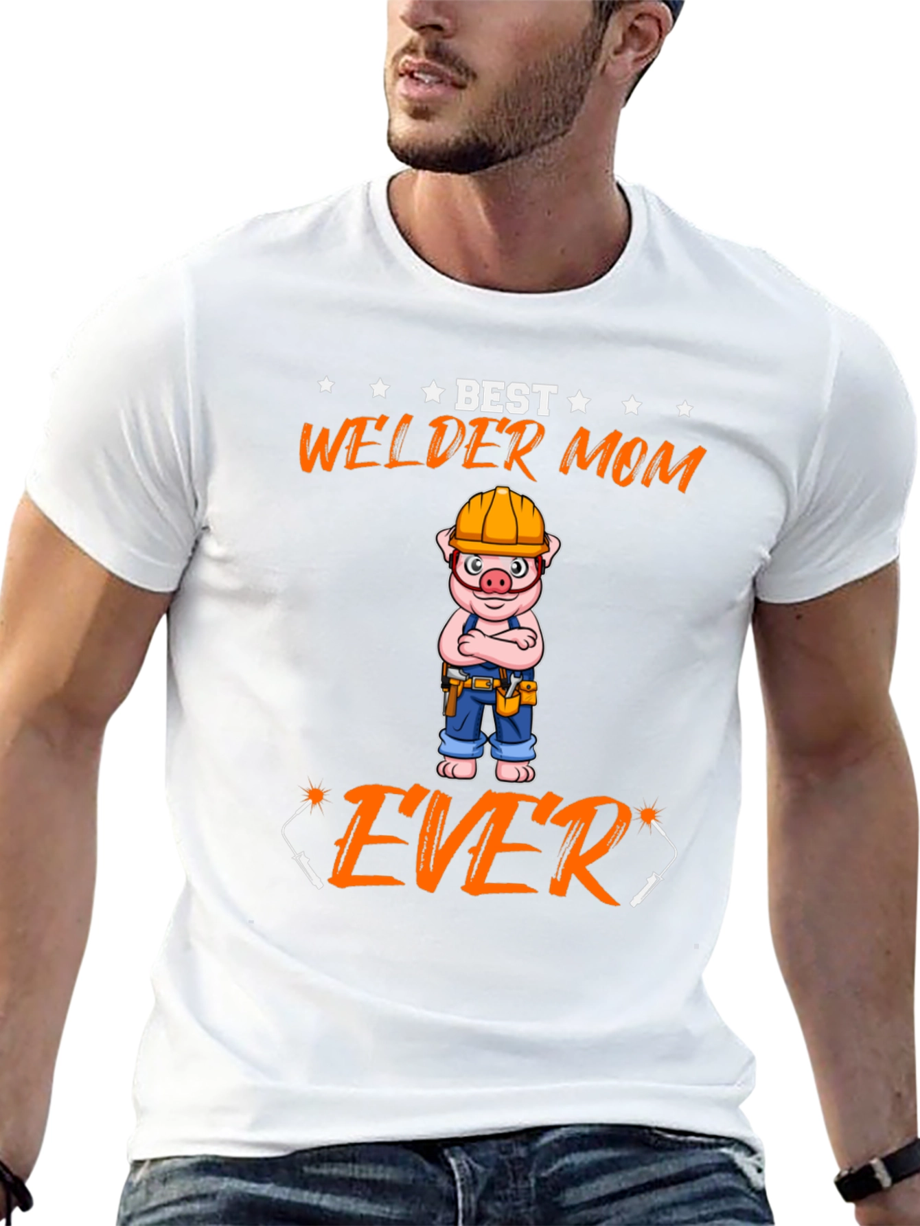 Black Best Welder Mom Ever T-Shirt - Novelty Graphic Tee view 13