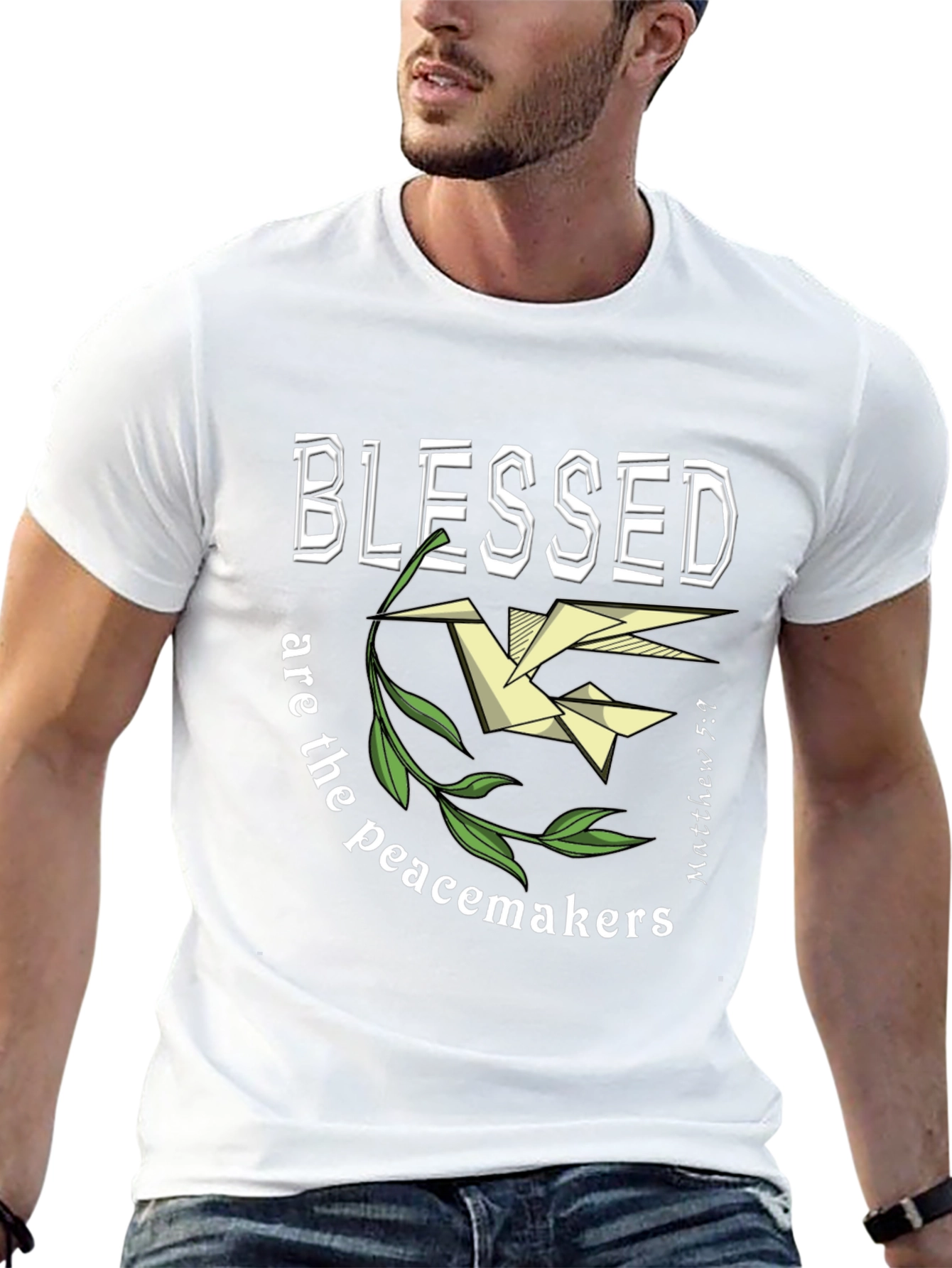 Black Blessed Are The Peacemakers T-Shirt view 13