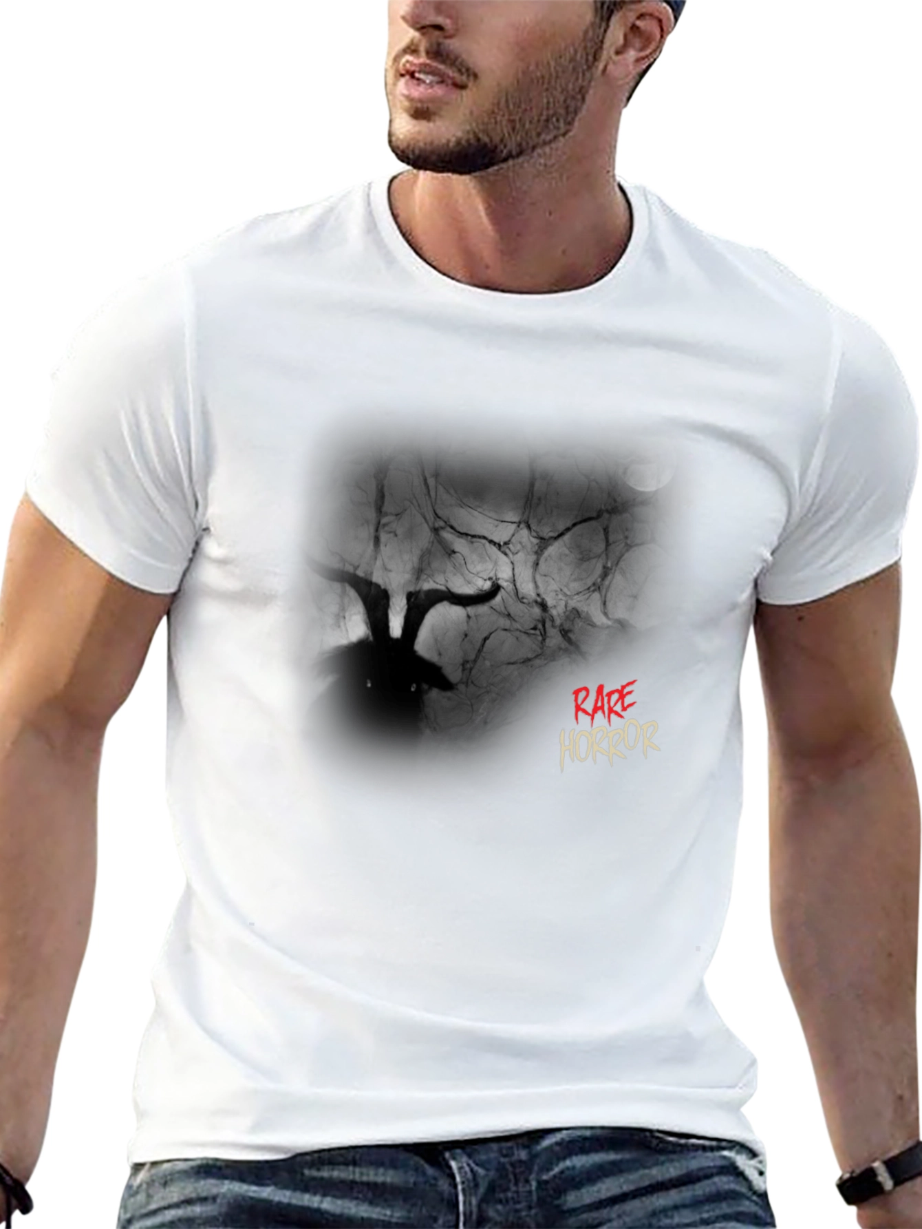 Black Rare Horror Goat Graphic Black T-Shirt view 13