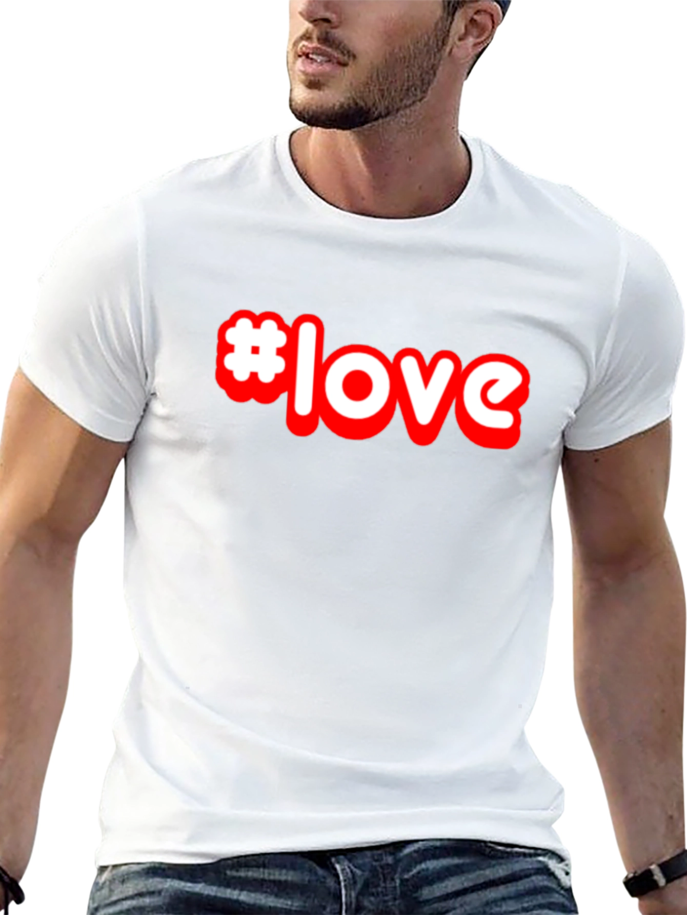 Black #Love T-Shirt - Stylish Graphic Tee - Soft Cotton Blend view 13