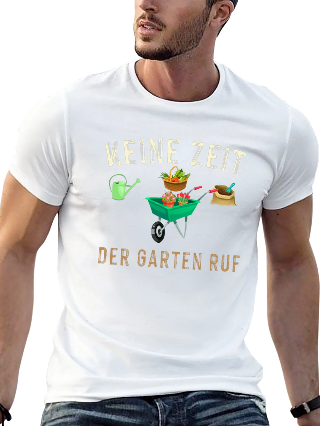 Black Gardening T-Shirt - KEINE ZEIT DER GARTEN RUF view 13