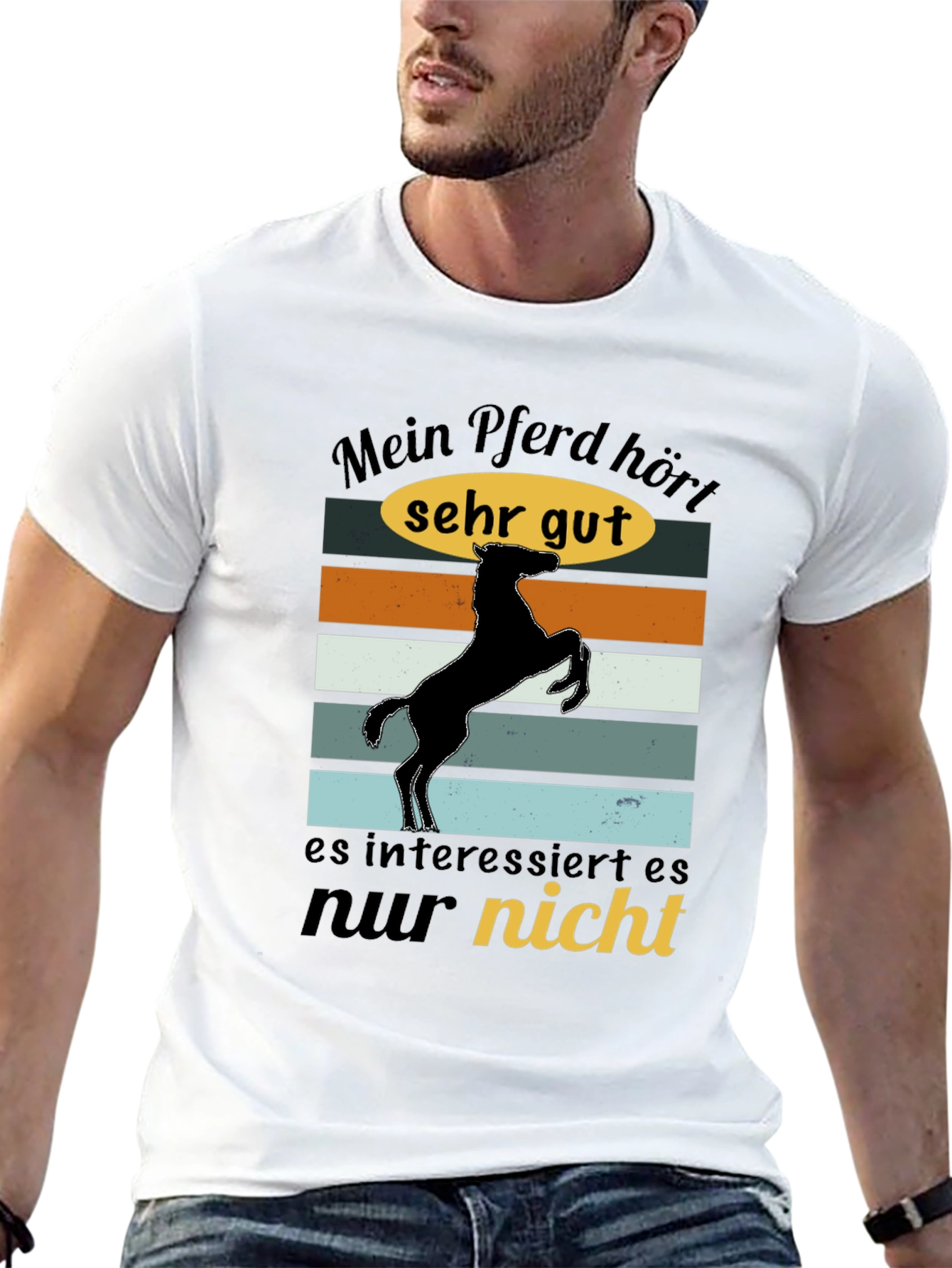 Black Mein Pferd Hört Shirt view 13
