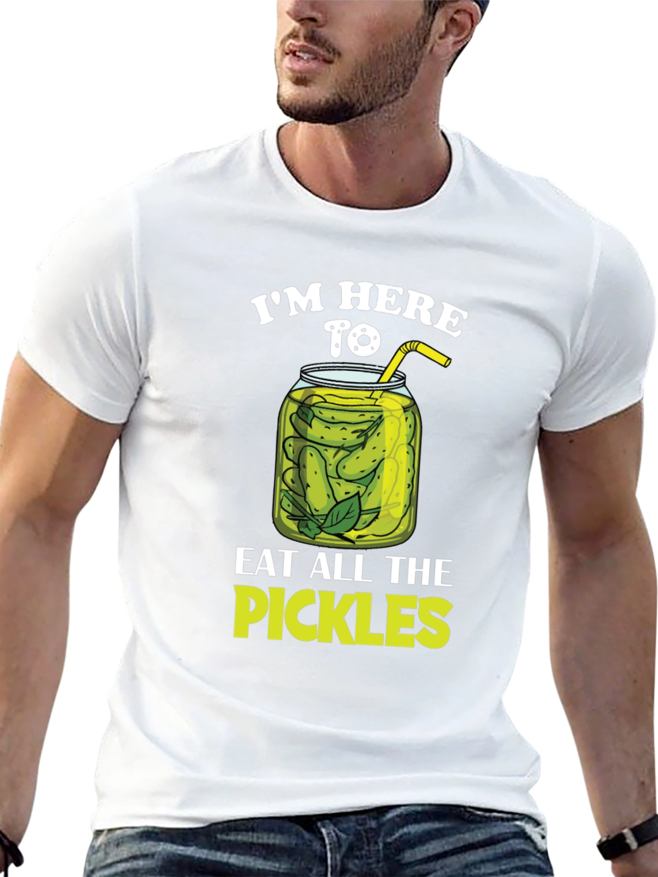 Black Pickle Lover T-Shirt - I'm Here To Eat All The Pickles view 13