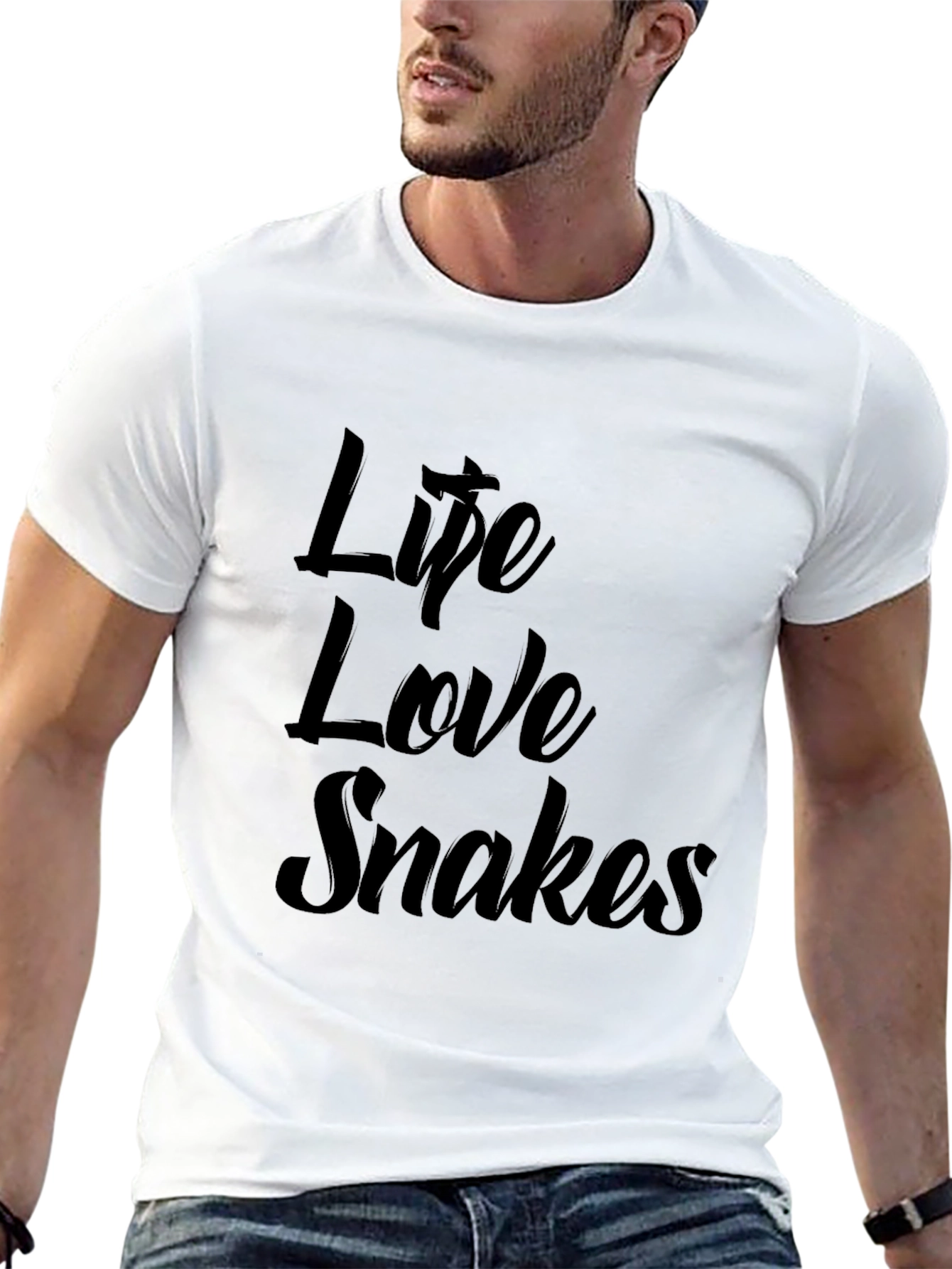 Black Life Love Snakes Graphic Tee - Soft Cotton Blend view 13