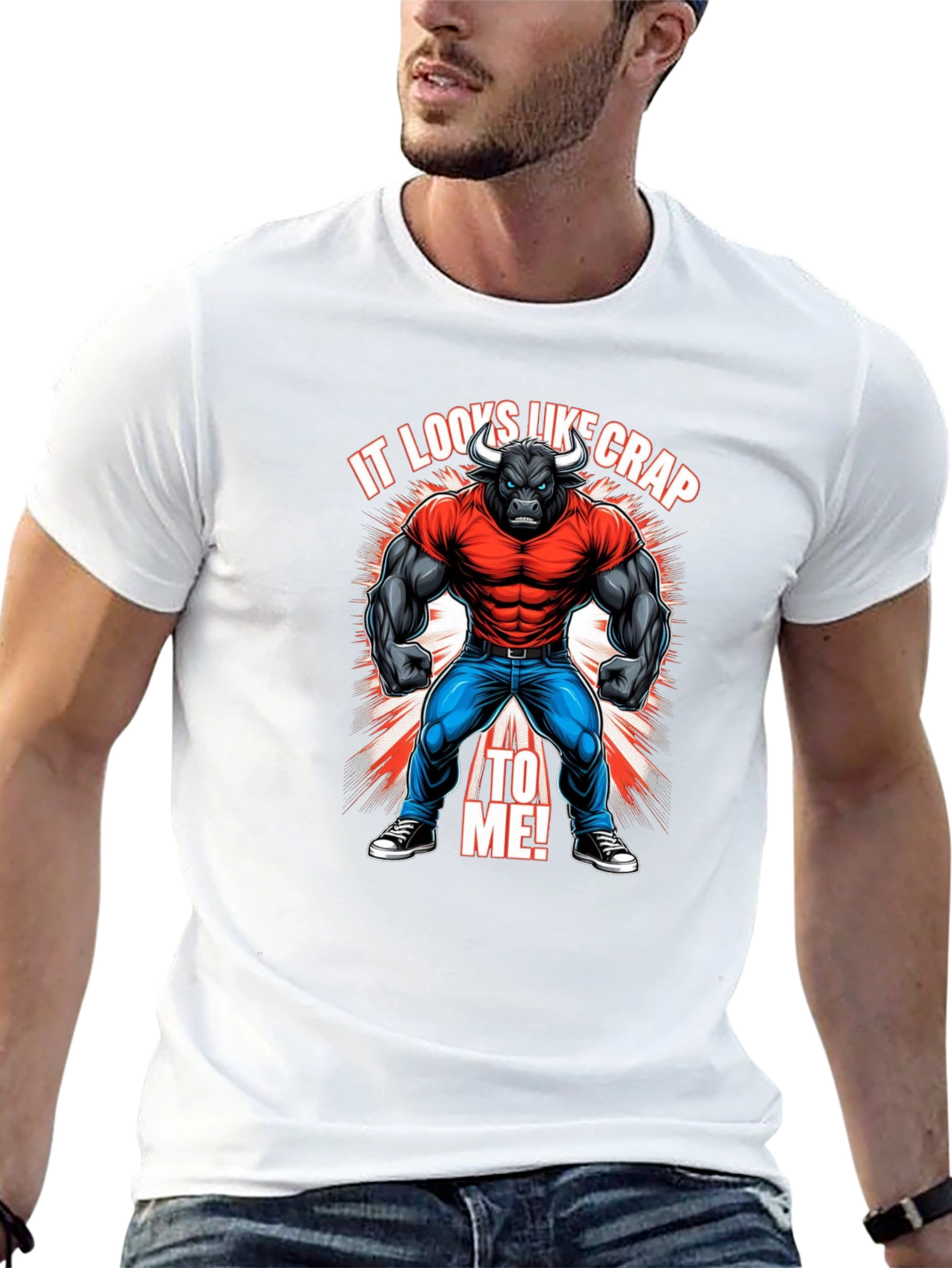 Black Bull Graphic T-Shirt - "It Looks Like Crap To Me!" view 13