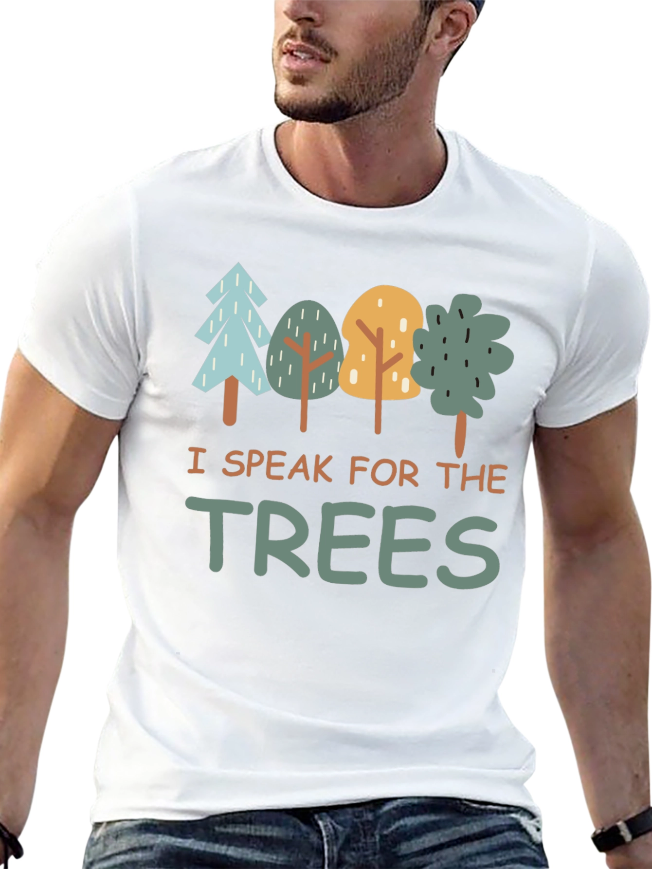 Black I Speak for the Trees Graphic T-Shirt view 13