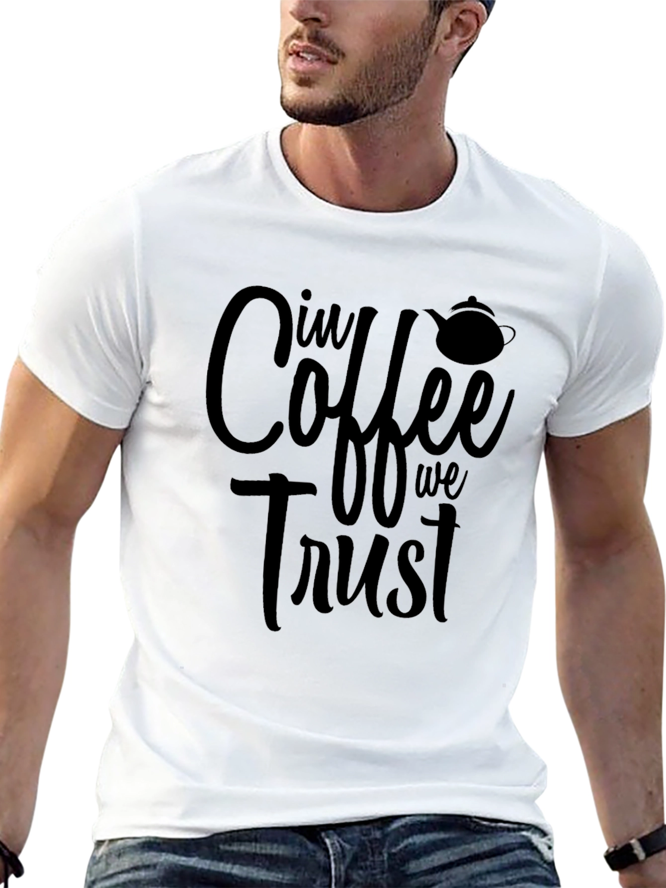 Black In Coffee We Trust Black T-Shirt view 13
