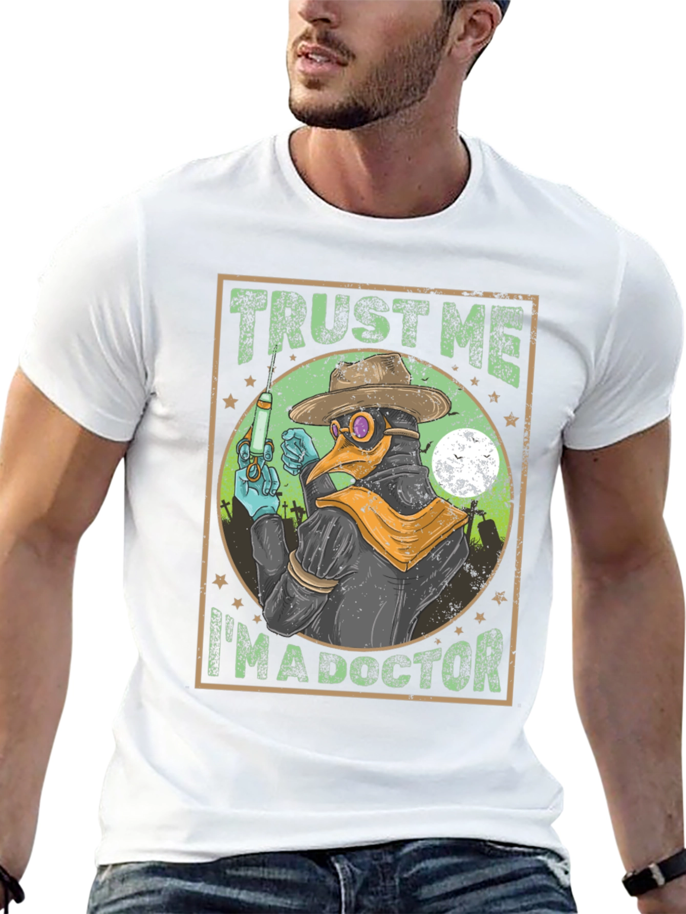 Black Plague Doctor T-Shirt - Trust Me I'm a Doctor! view 13