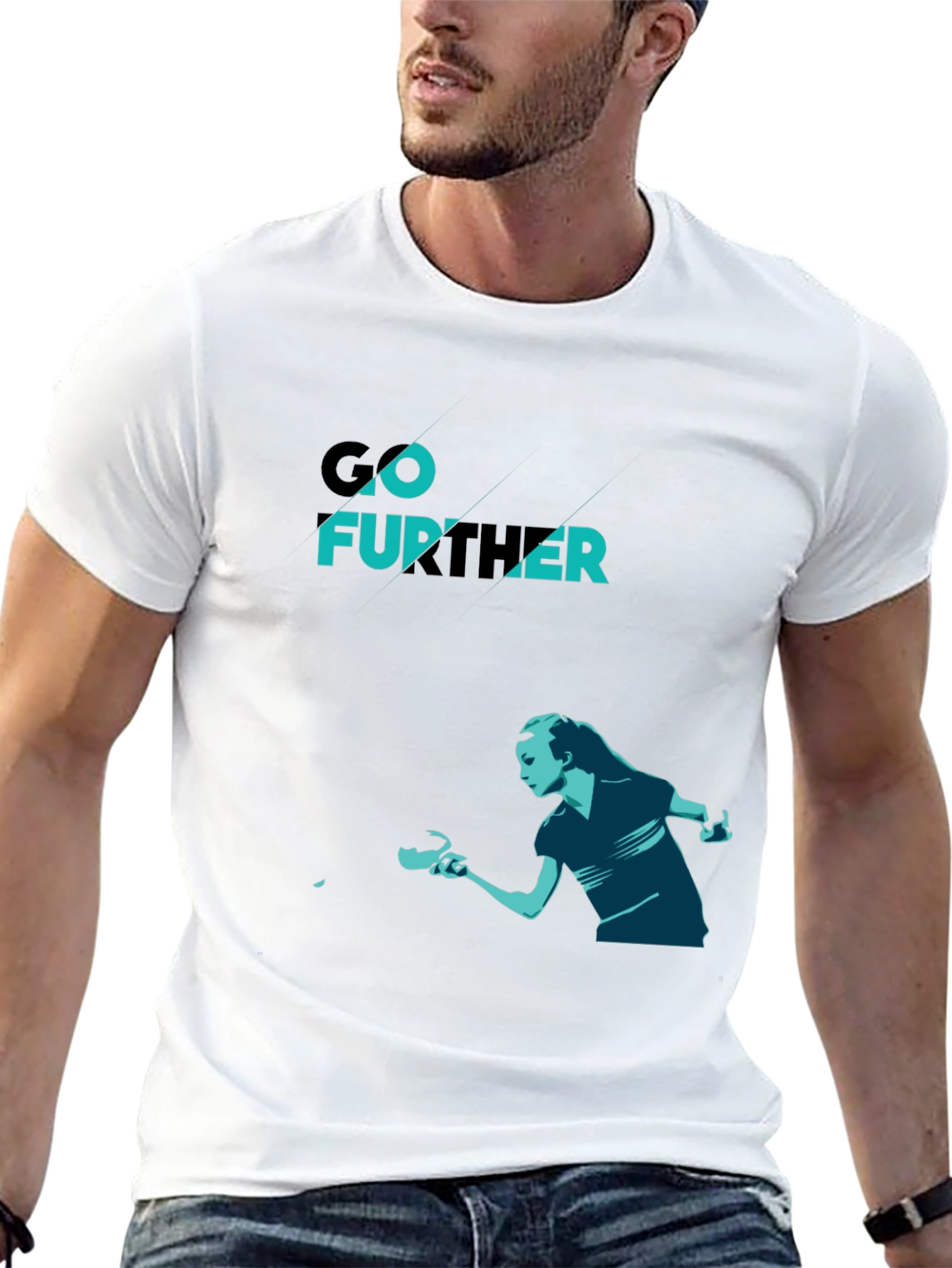 Black Go Further Table Tennis Graphic Tee view 13