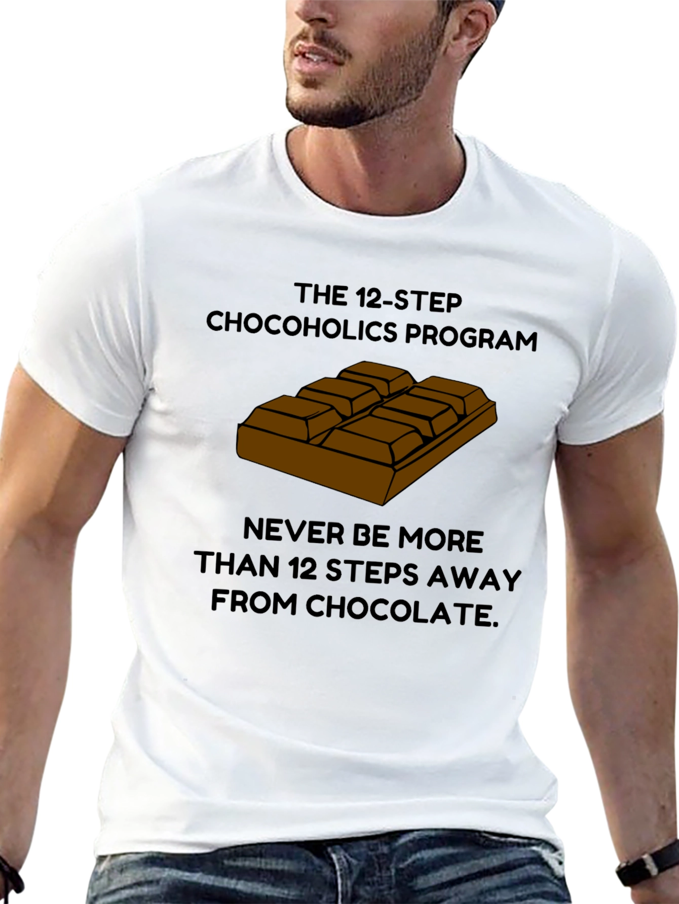 Black Chocoholics 12-Step Program T-Shirt view 13