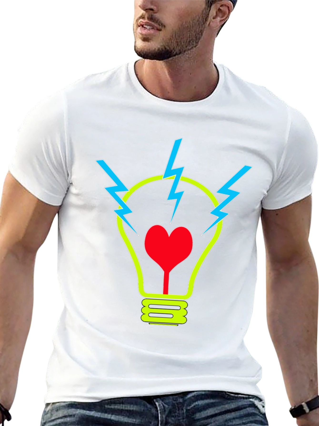 Black Heart Idea Graphic T-Shirt - Soft Cotton Blend view 13