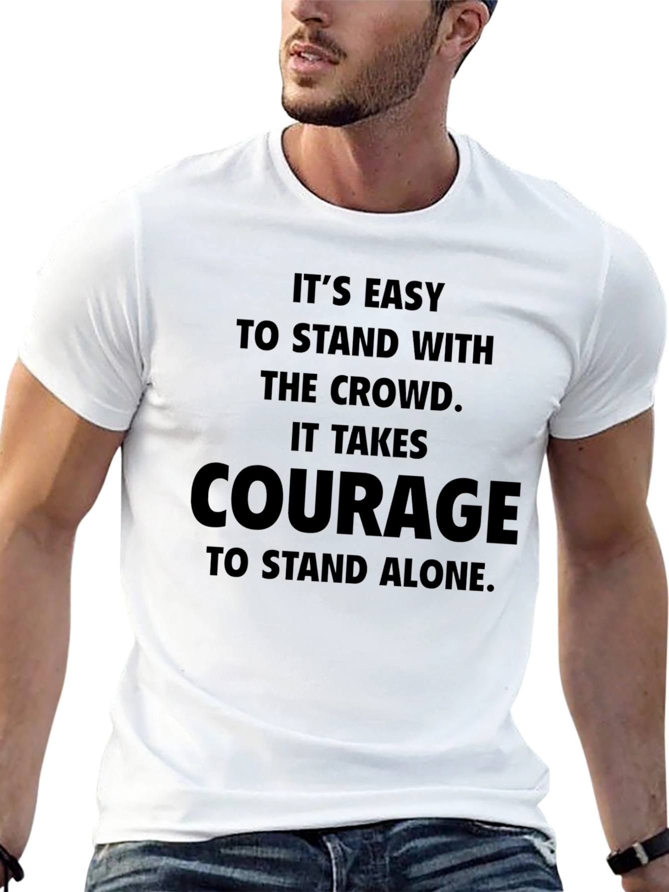 Black Courage Graphic T-Shirt - Stand Alone view 13
