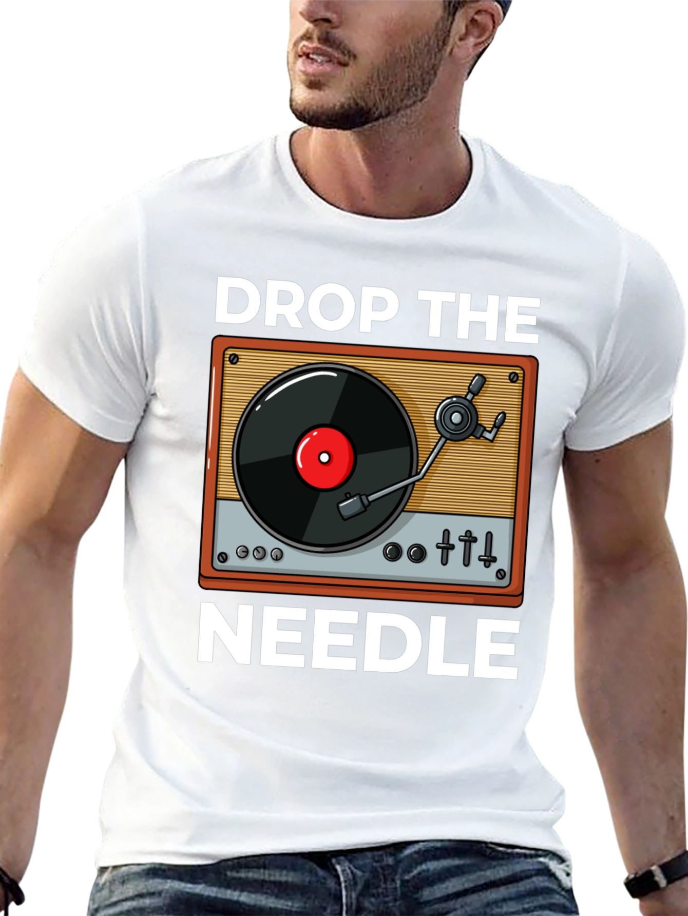 Black Drop the Needle Graphic T-Shirt view 13