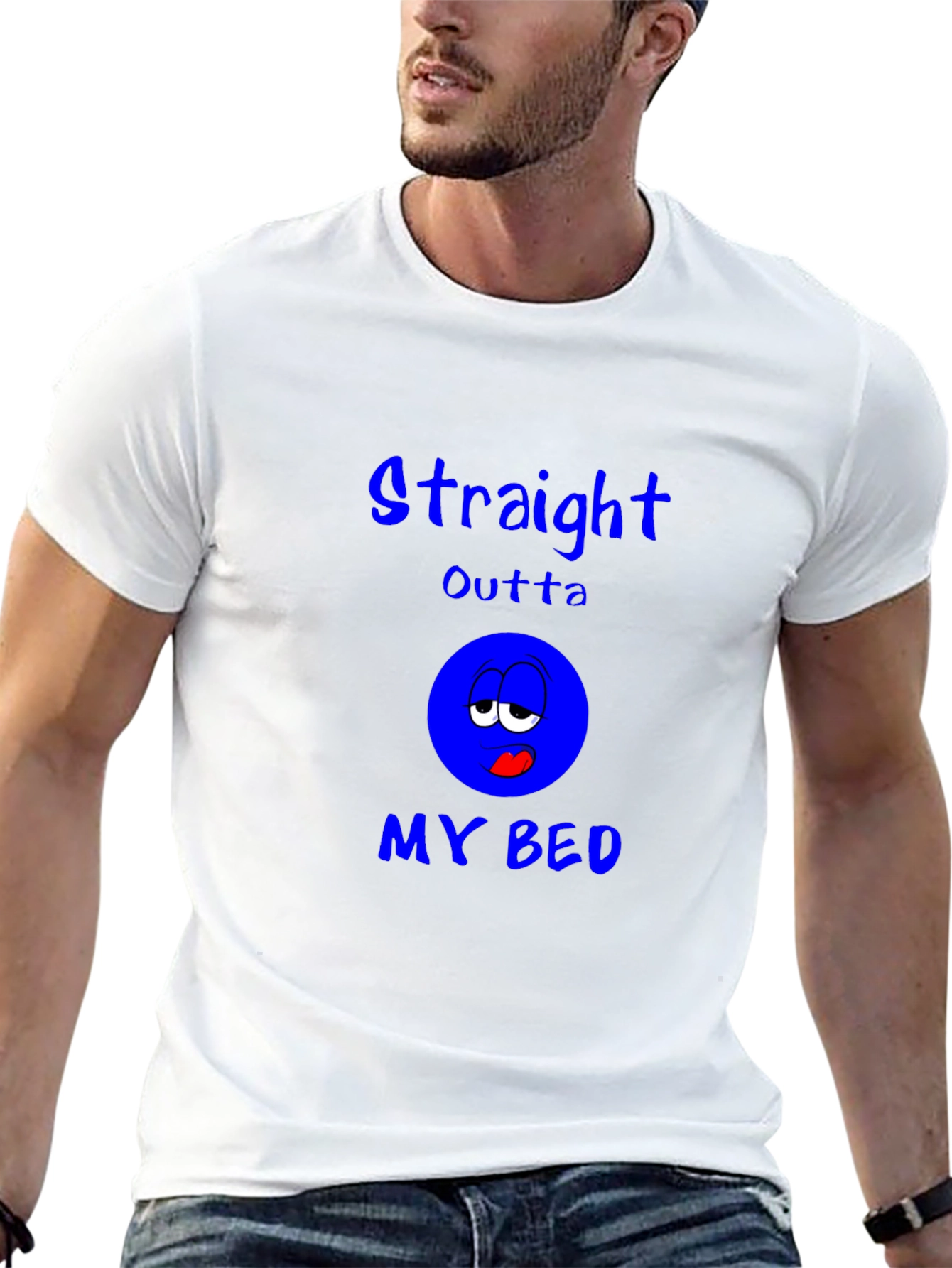 Black Straight Outta My Bed Graphic Tee view 13
