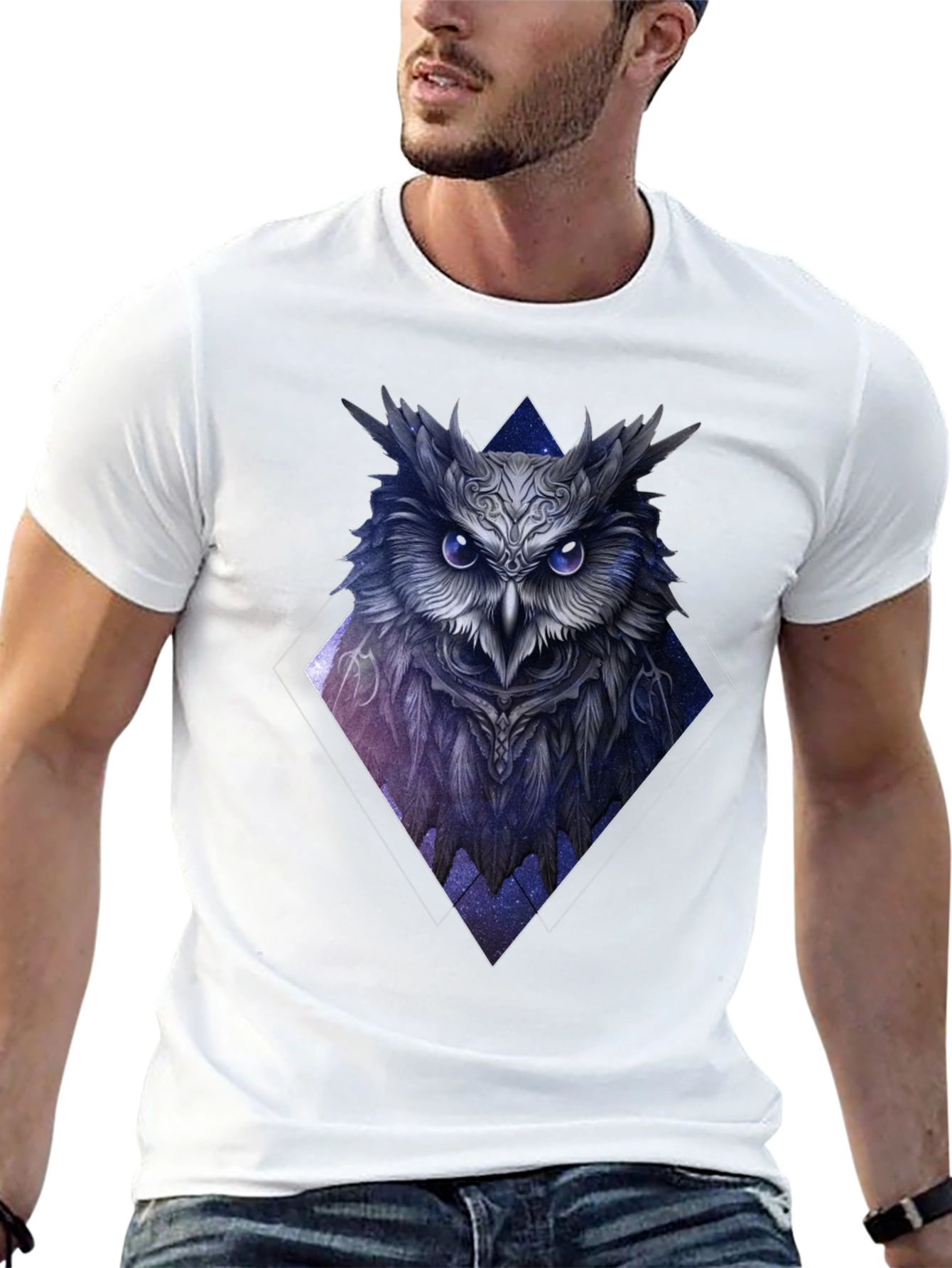 Black Mystic Owl Graphic Tee - Dark Academia Style view 13