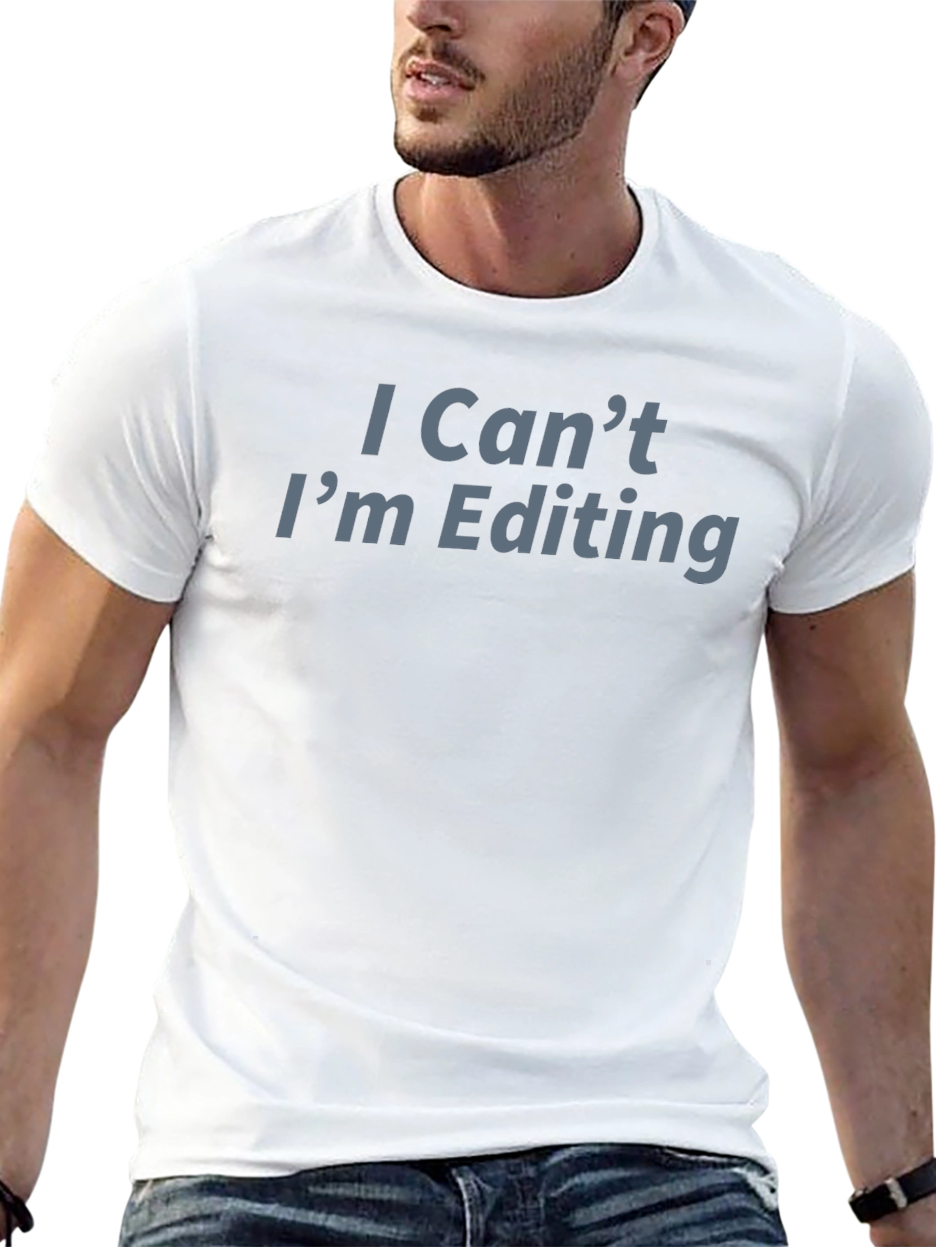 Black I Can't I'm Editing T-Shirt - Funny Editor Apparel view 13