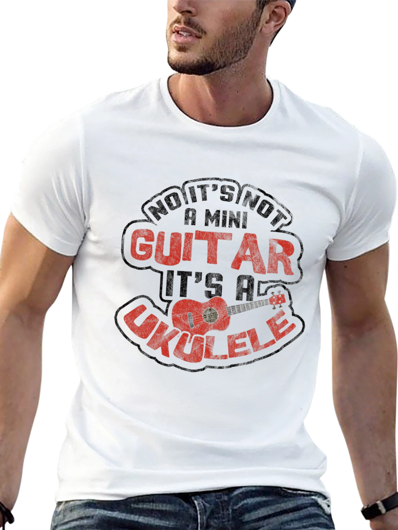 Black Ukulele T-Shirt - Funny Music Lover Tee view 13