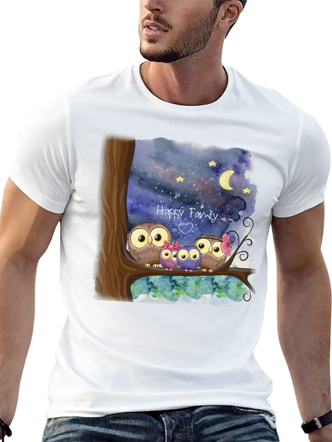 Owl Family T-Shirt - Happy Family Tee - 13