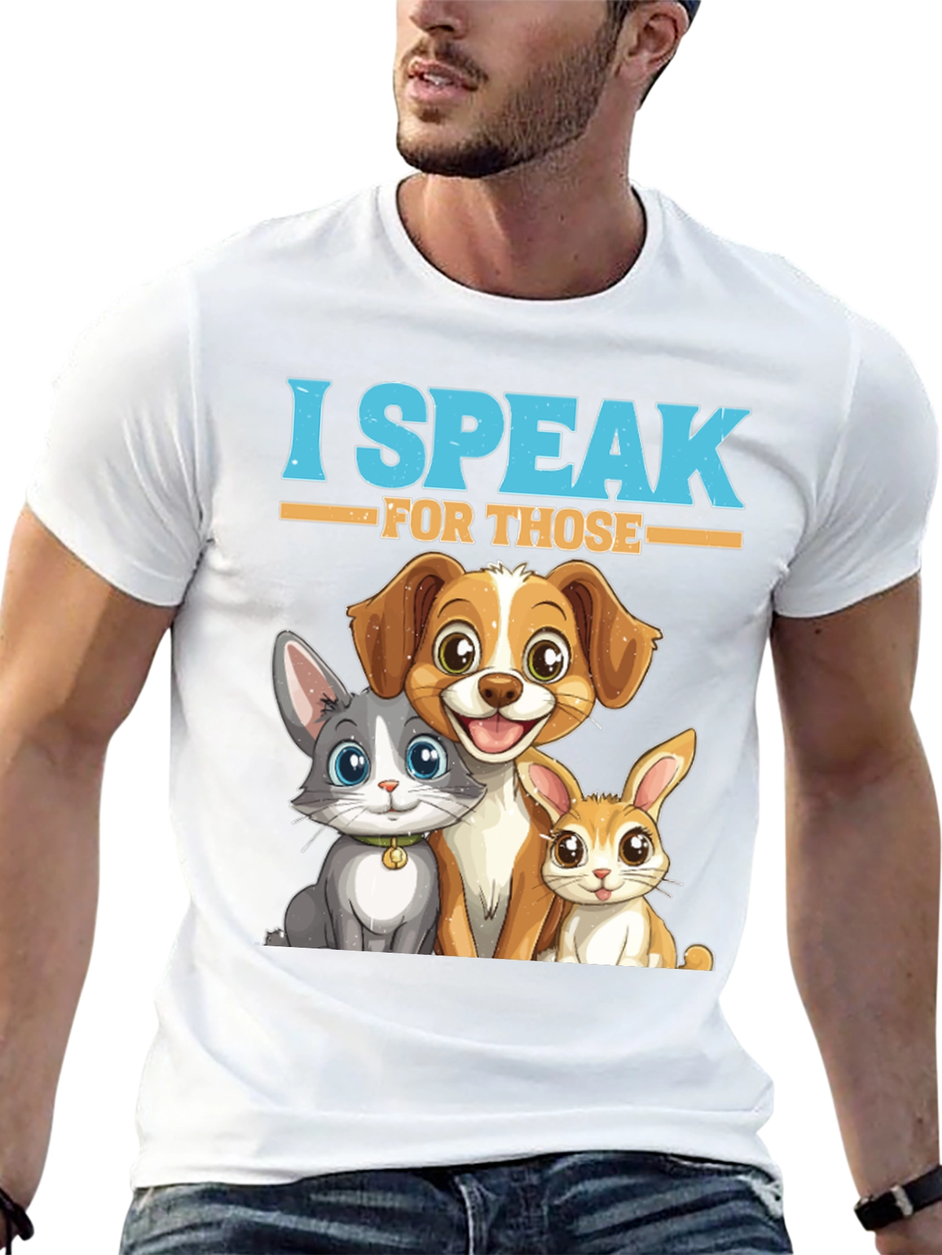 Black I Speak For Those Pet T-Shirt view 13