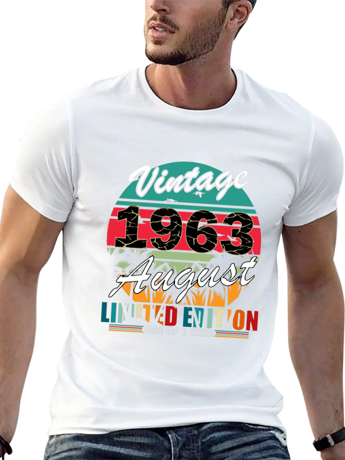 Black Vintage 1963 August Limited Edition T-Shirt view 13