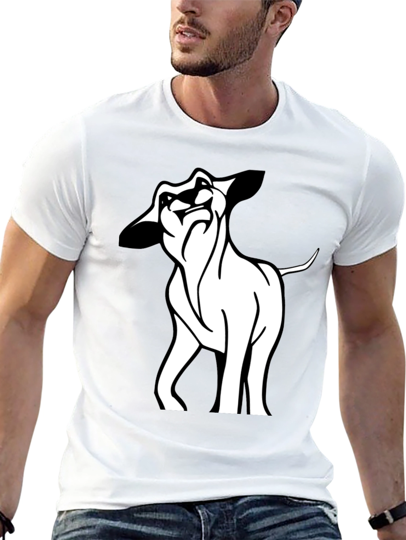 Black Cool Lion Graphic Black T-Shirt view 13