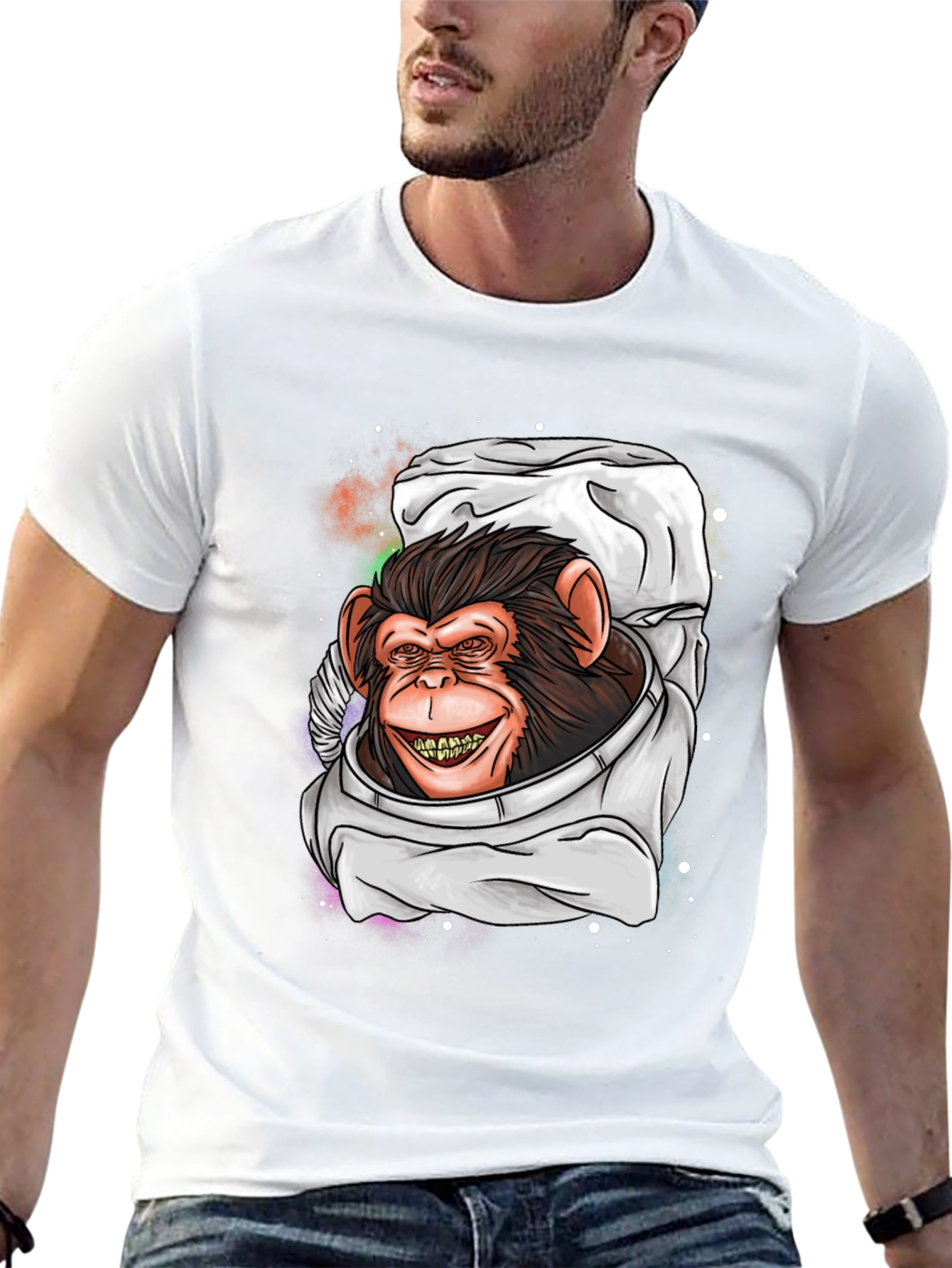 Black Space Monkey Graphic Tee view 13